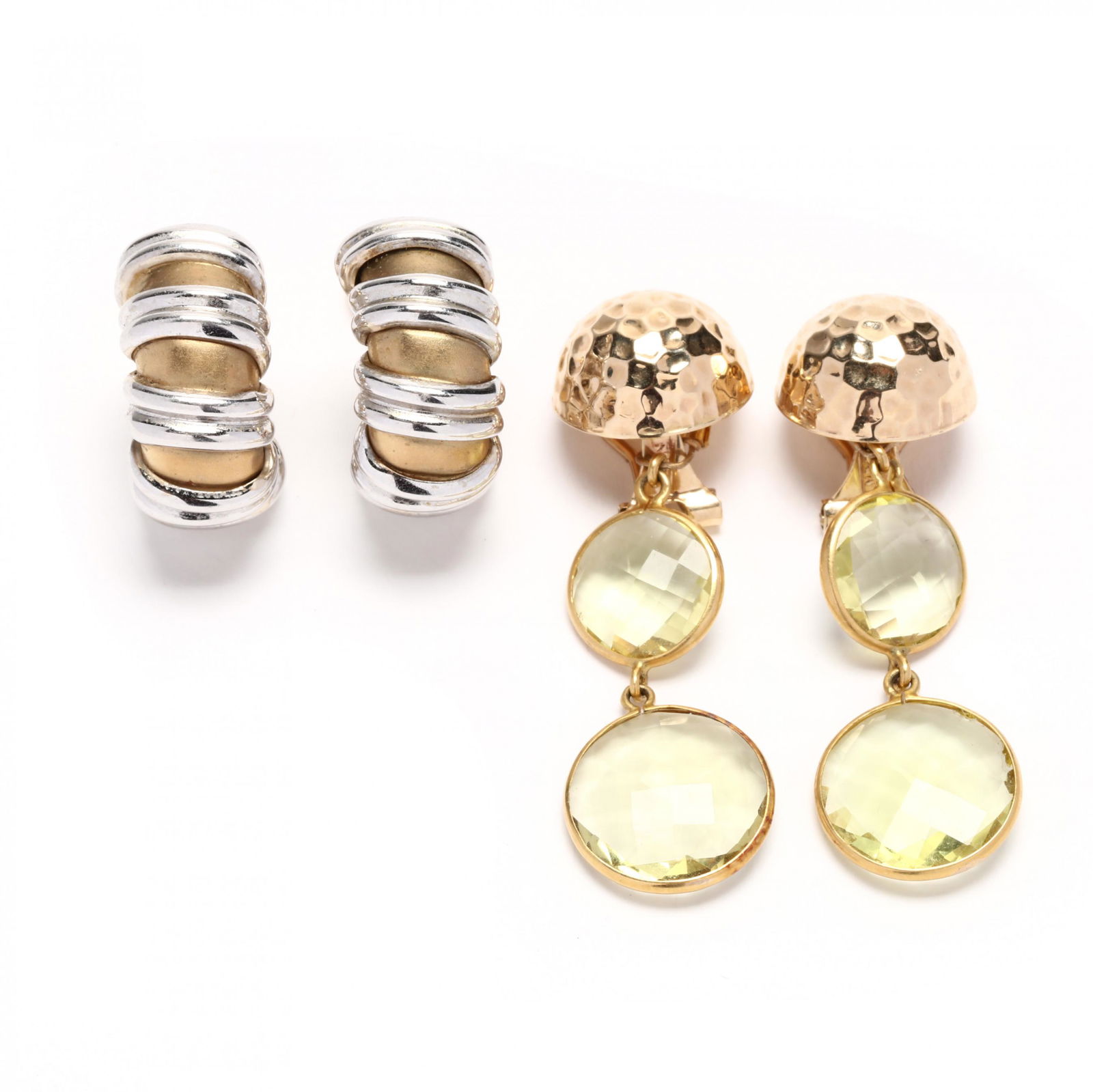 Two Pairs of Gold Earrings (1 of 4)