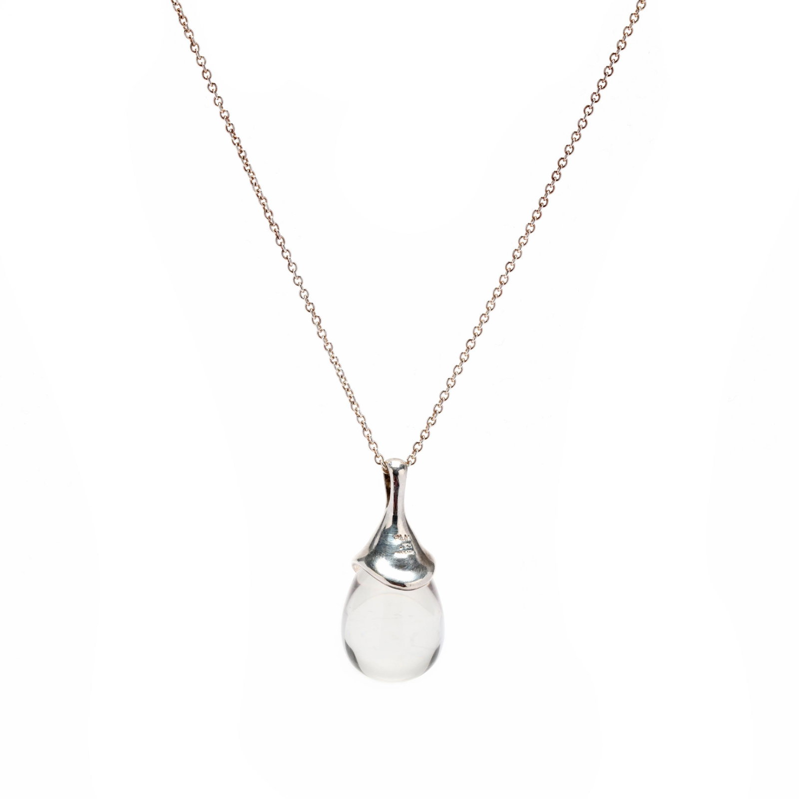 Rock Crystal Quartz Pendant by Robert Lee Morris and Sterling Chain by Tiffany & Co. (1 of 7)