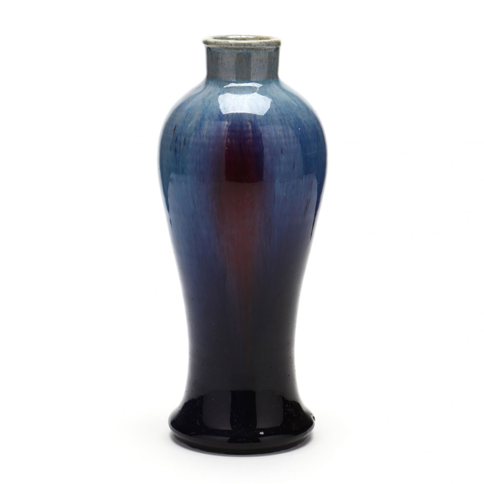 A Chinese Blue Flambe Glazed Vase (1 of 5)