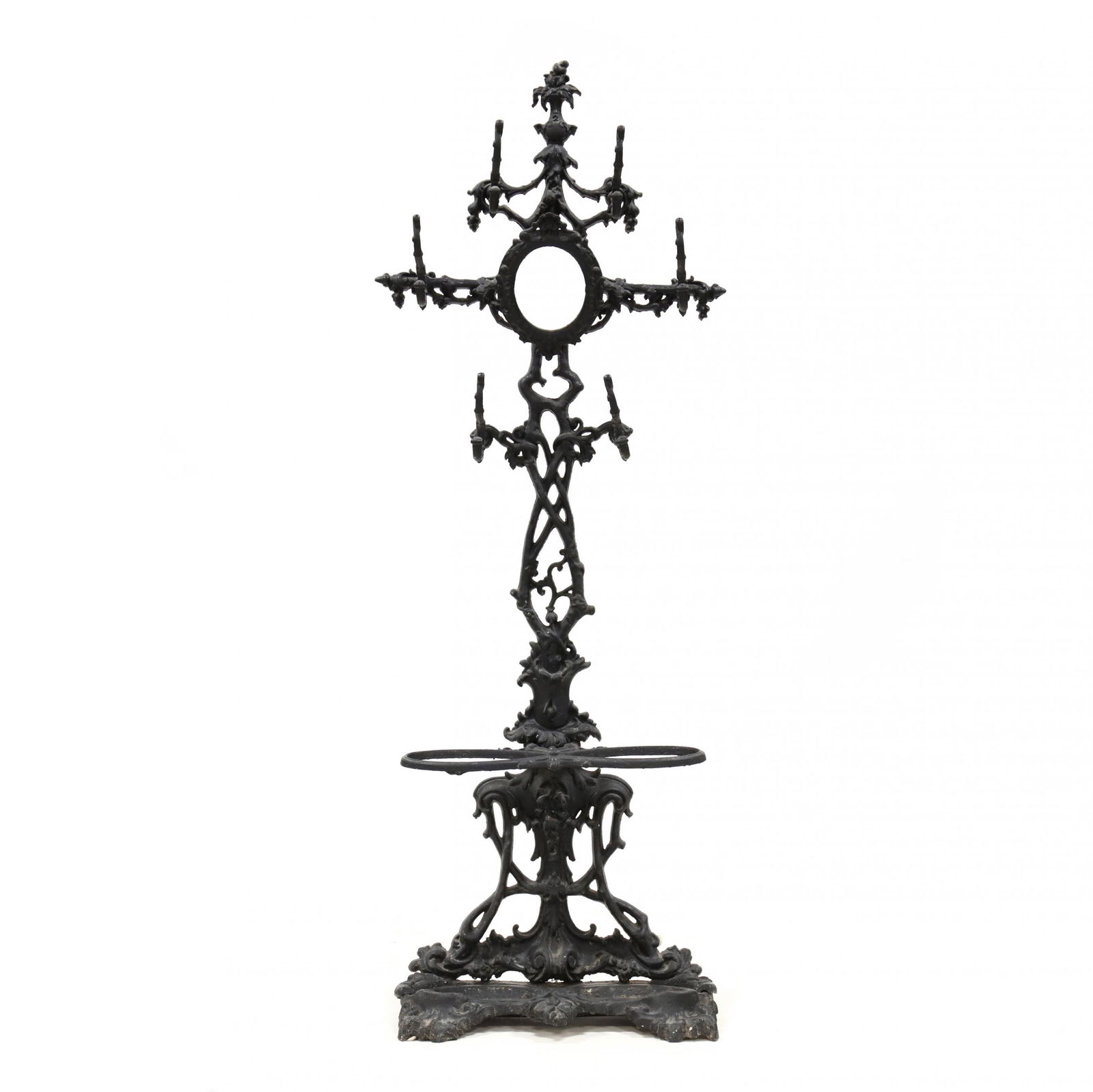 Attributed To Coalbrookdale, Antique Cast Iron Hall Tree