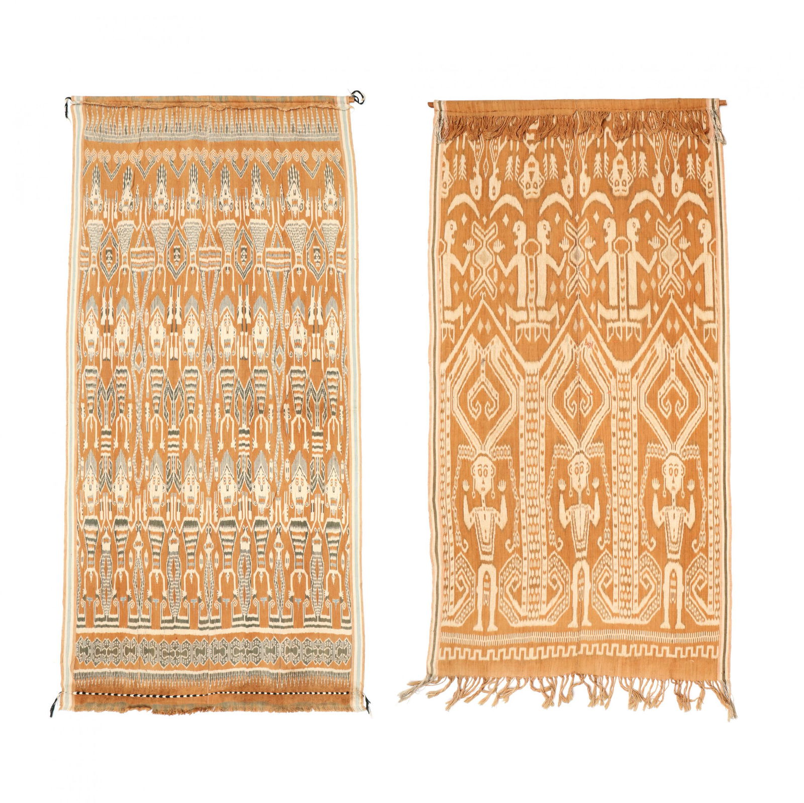 Two Ceremonial Dayak "Pua" Textiles, Borneo (1 of 10)