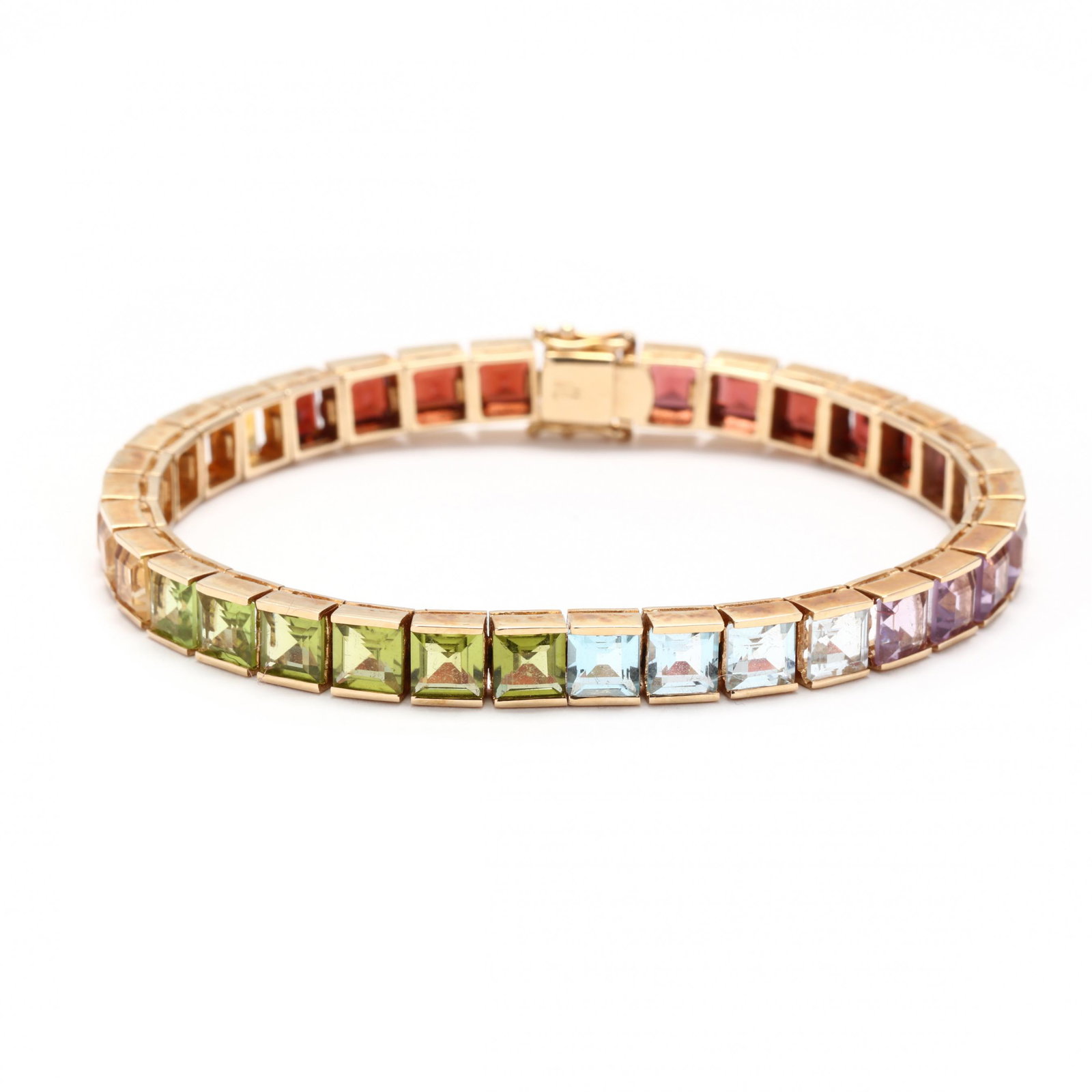 Gold and Multi Gem-Set Bracelet (1 of 4)