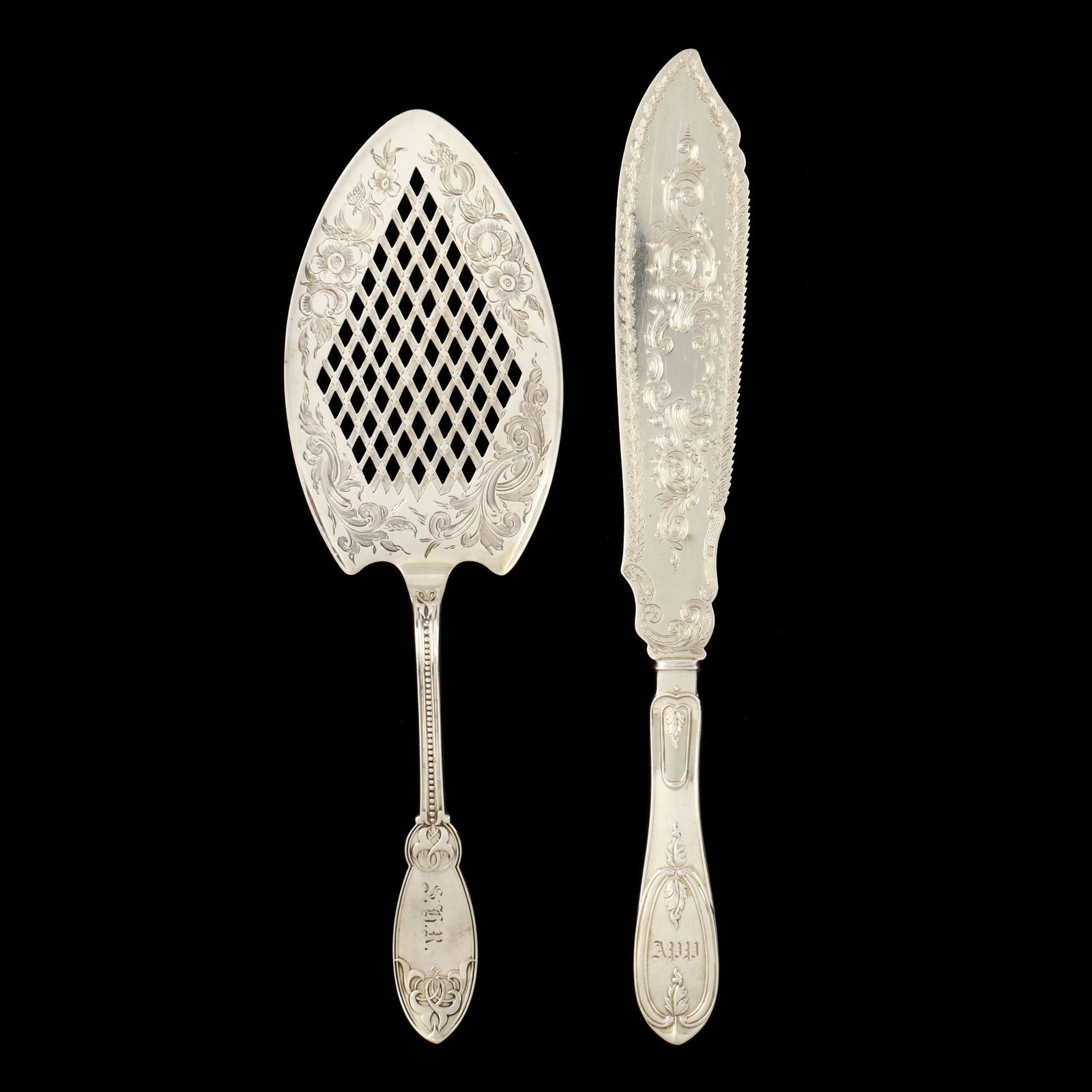 Two Antique Tiffany & Co. Sterling Silver Servers (1 of 6)