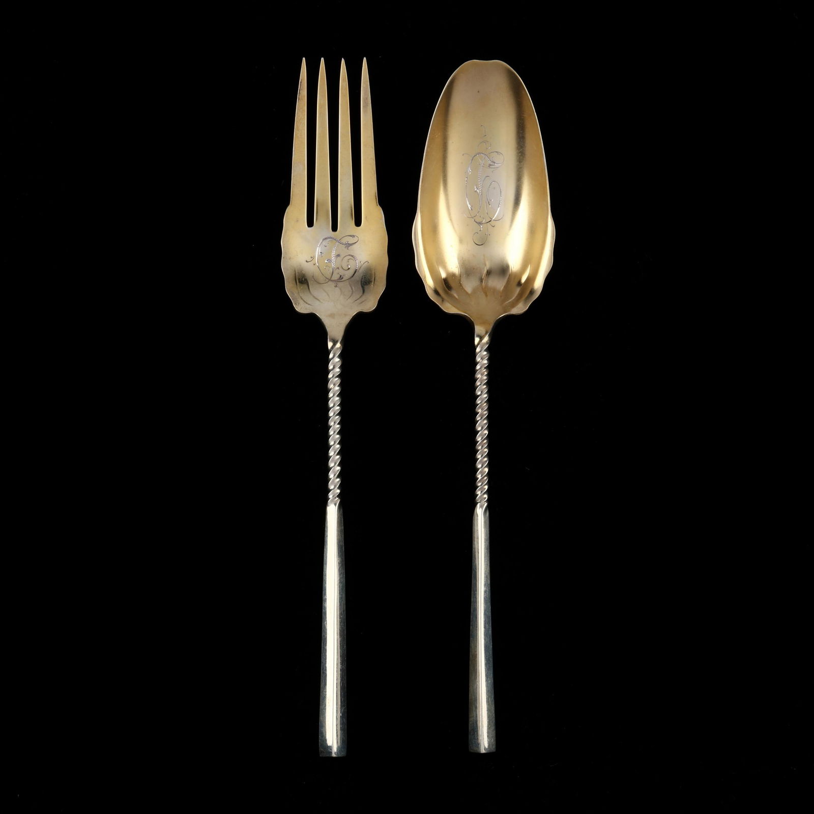 A Whiting Sterling Silver Two-Piece Serving Set (1 of 3)