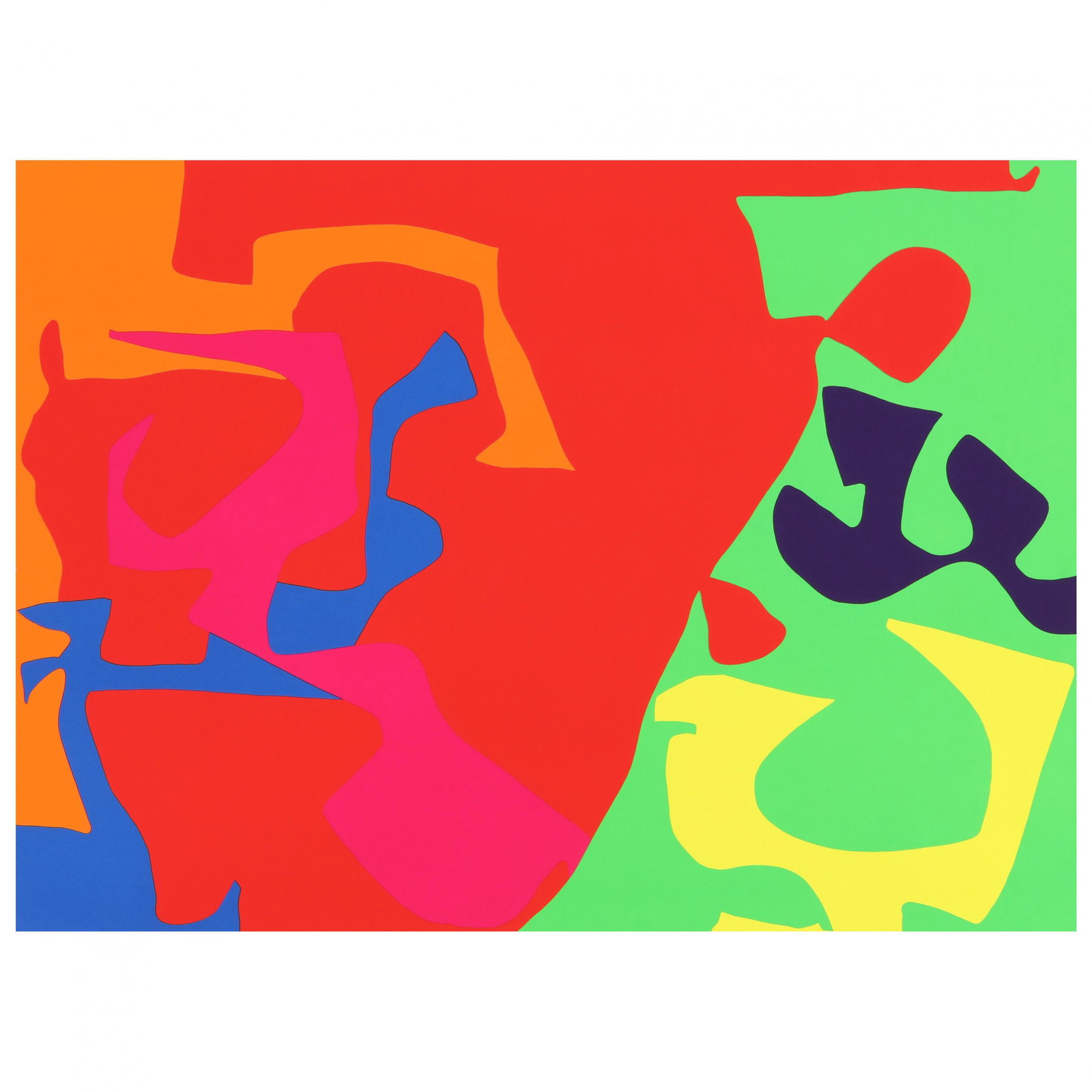 Patrick Heron (British, 1920-1999), January 1973: 7: Patrick Heron (British, 1920-1999), January 1973: 7screenprint in colors, 1973, pencil signed, dated, and marked as artist's proof lower margin, with full margins, unframed. Image size 23 1/4 x 32 in.