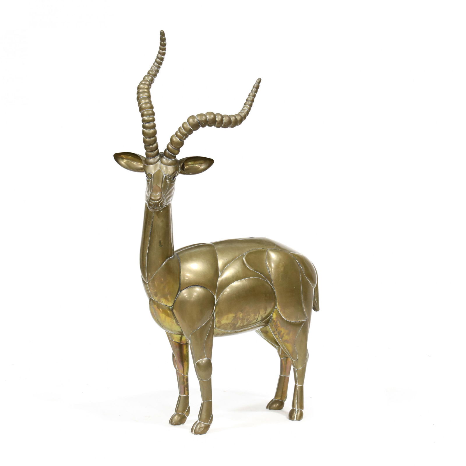 Sergio Bustamante (Mexican, b.1949), Life-Size Brass Gazelle (1 of 6)