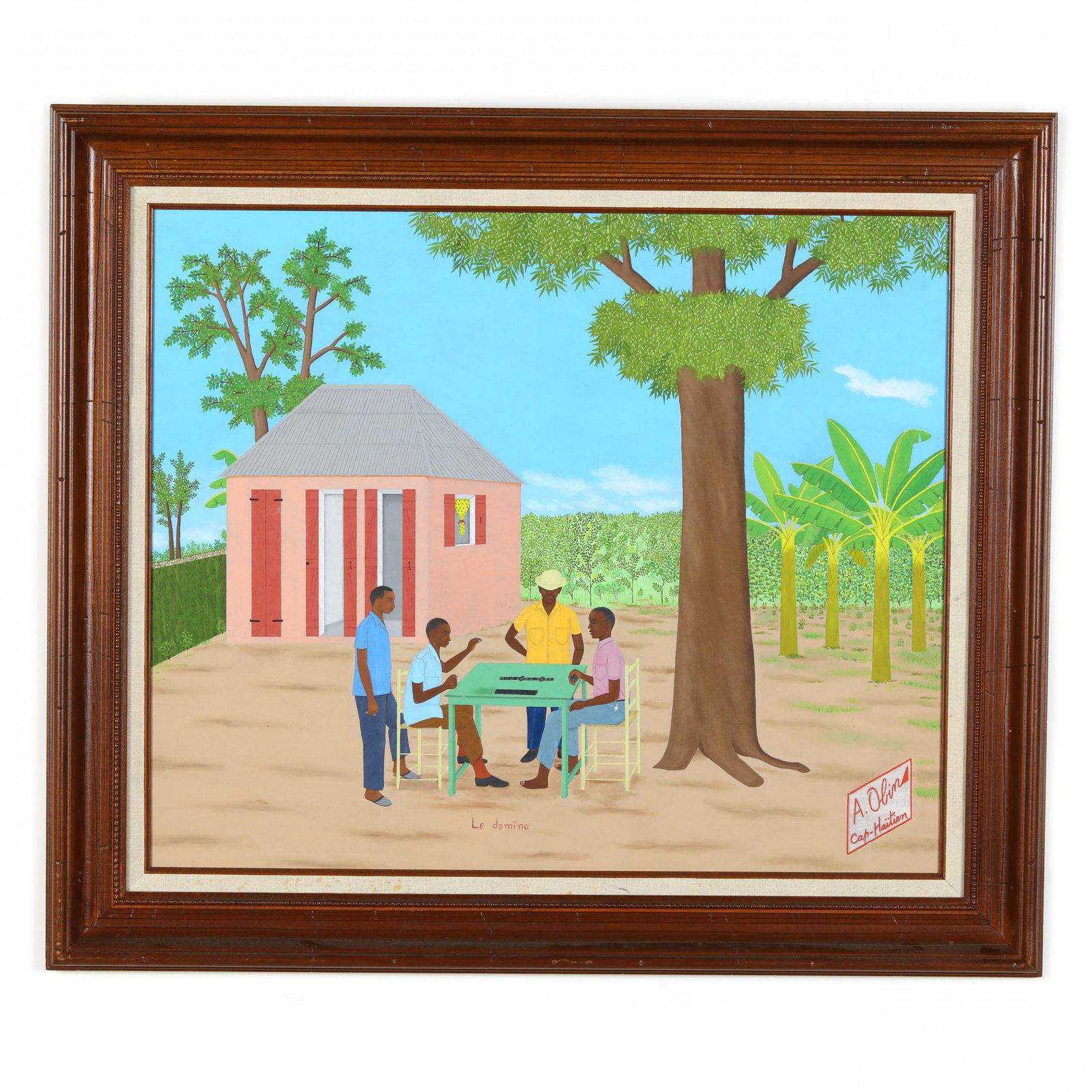 Antoine Obin (Haitian, 1929-1992),  Le domino (1 of 5)