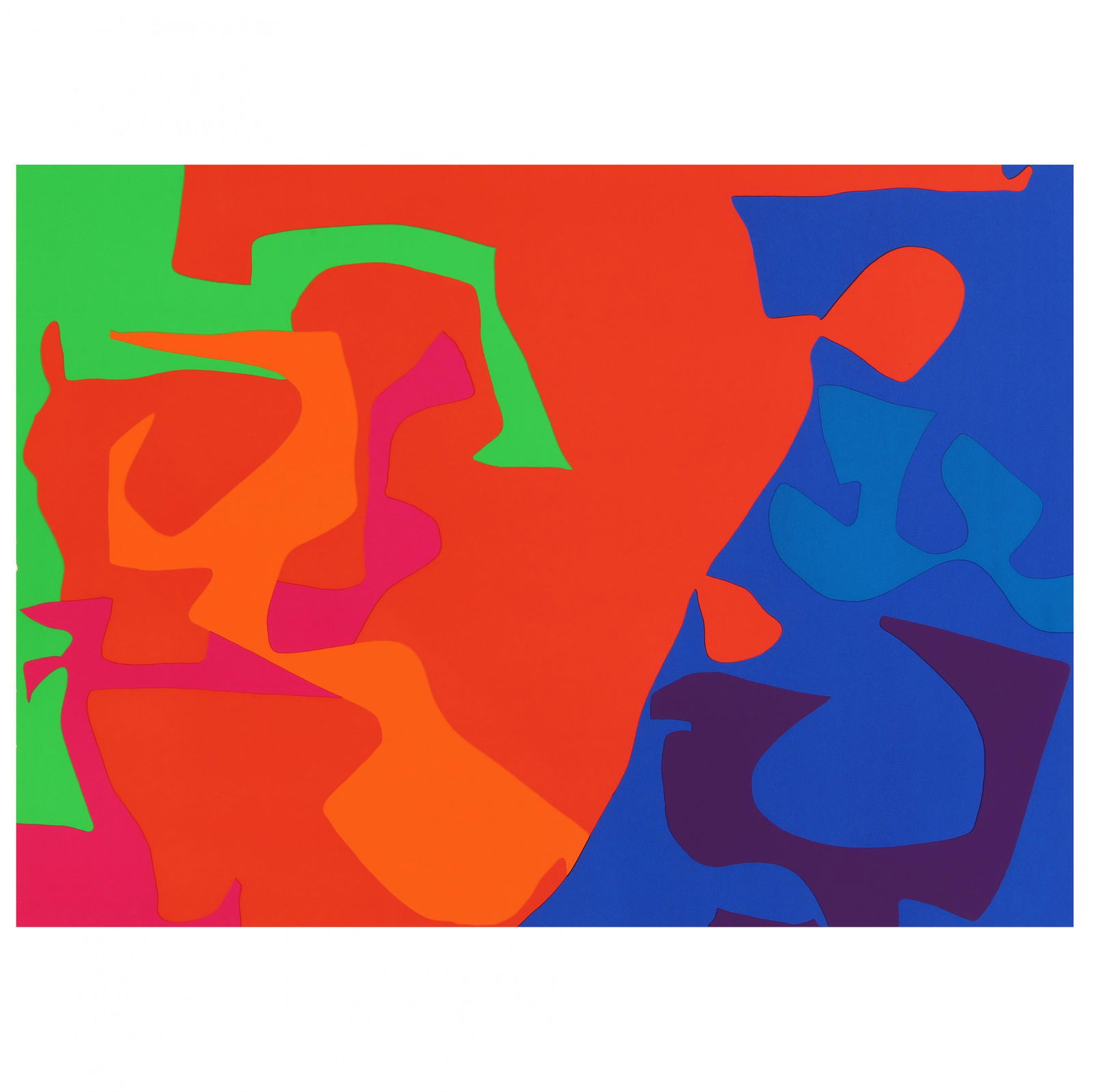 Patrick Heron (British, 1920-1999), January 1973: 6: Patrick Heron (British, 1920-1999), January 1973: 6screenprint in colors, 1973, pencil signed, dated, and marked as artist's proof lower margin, with full margins, unframed. Image size 23 1/8 x 31 3/4