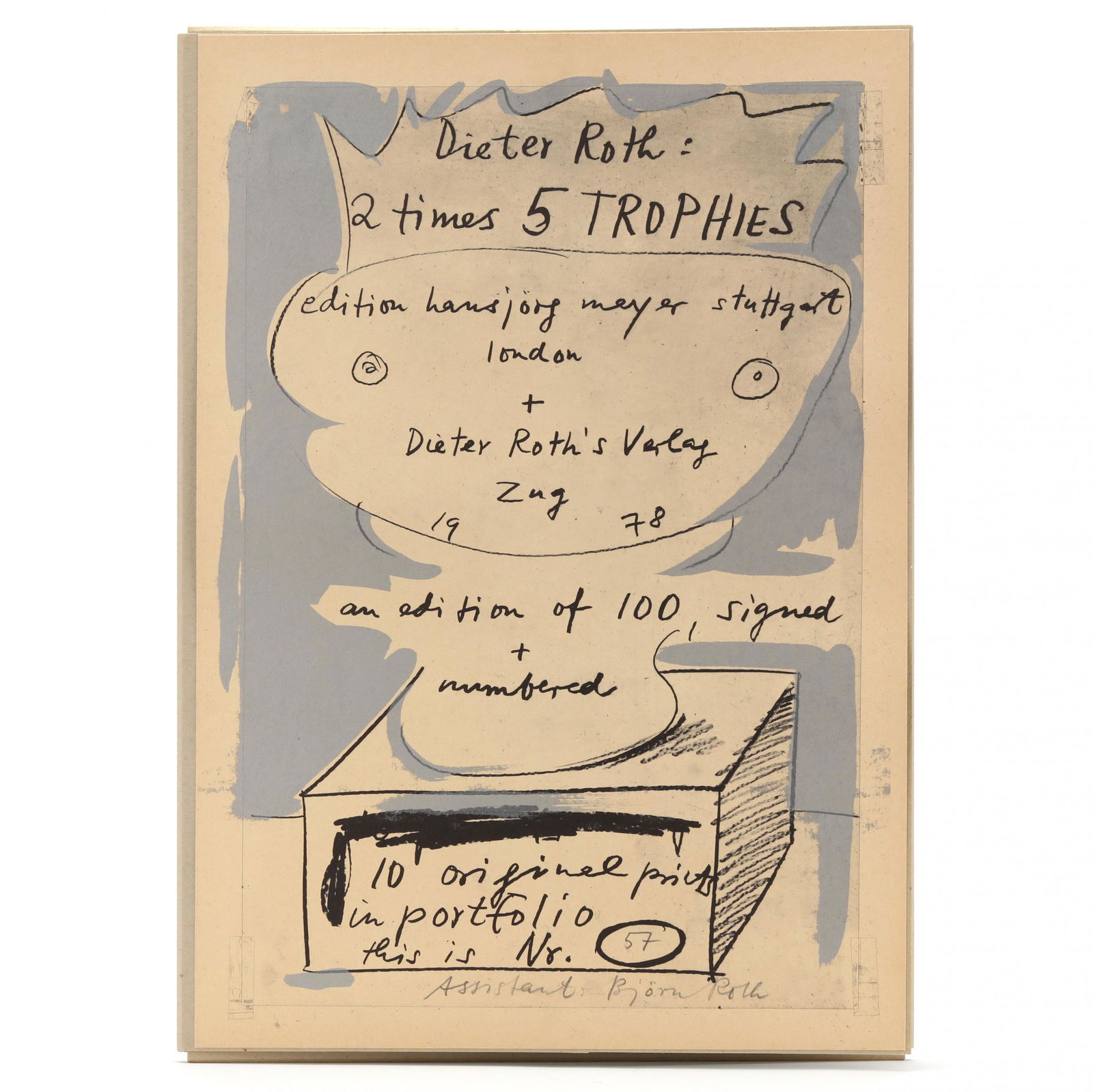 Dieter Roth (German/Swiss, 1930-1998),  2 Times 5 Trophies  (Portfolio of 11 Prints) (1 of 10)