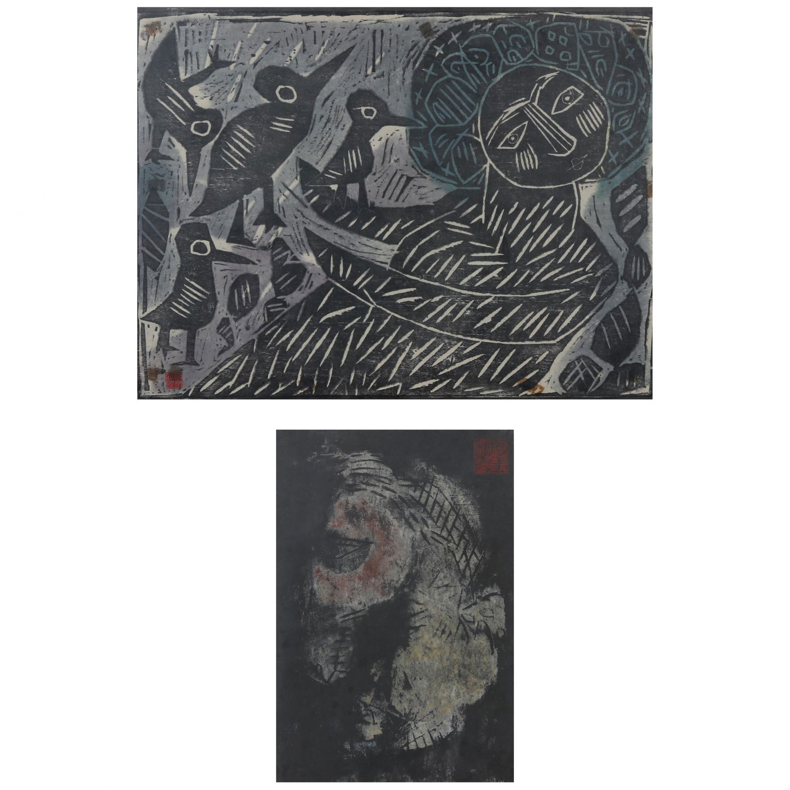 Alirio Palacios (Venezuelan, 1938-2015), Two Woodblock Prints (1 of 10)