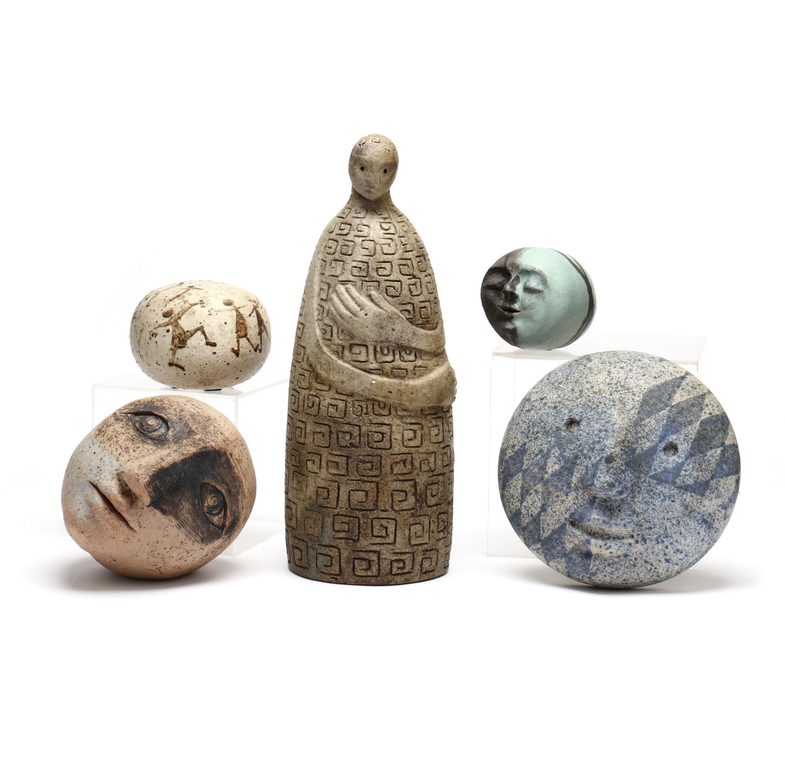 Reina Herrera (Moroccan/Venezuelan, 1923-2014), A Grouping of Five Figural Studio Pottery Items (1 of 9)