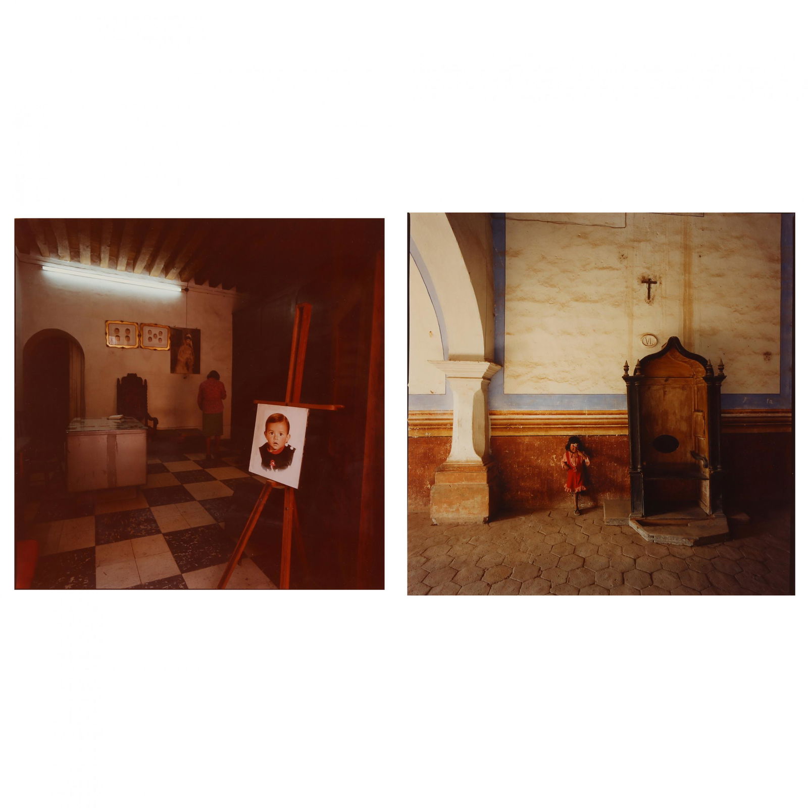 Geoff Winningham (American, b. 1943),  Guanajuanto Photo Studio, 1982  /  Pozos, 1981  (Two Works) (1 of 8)