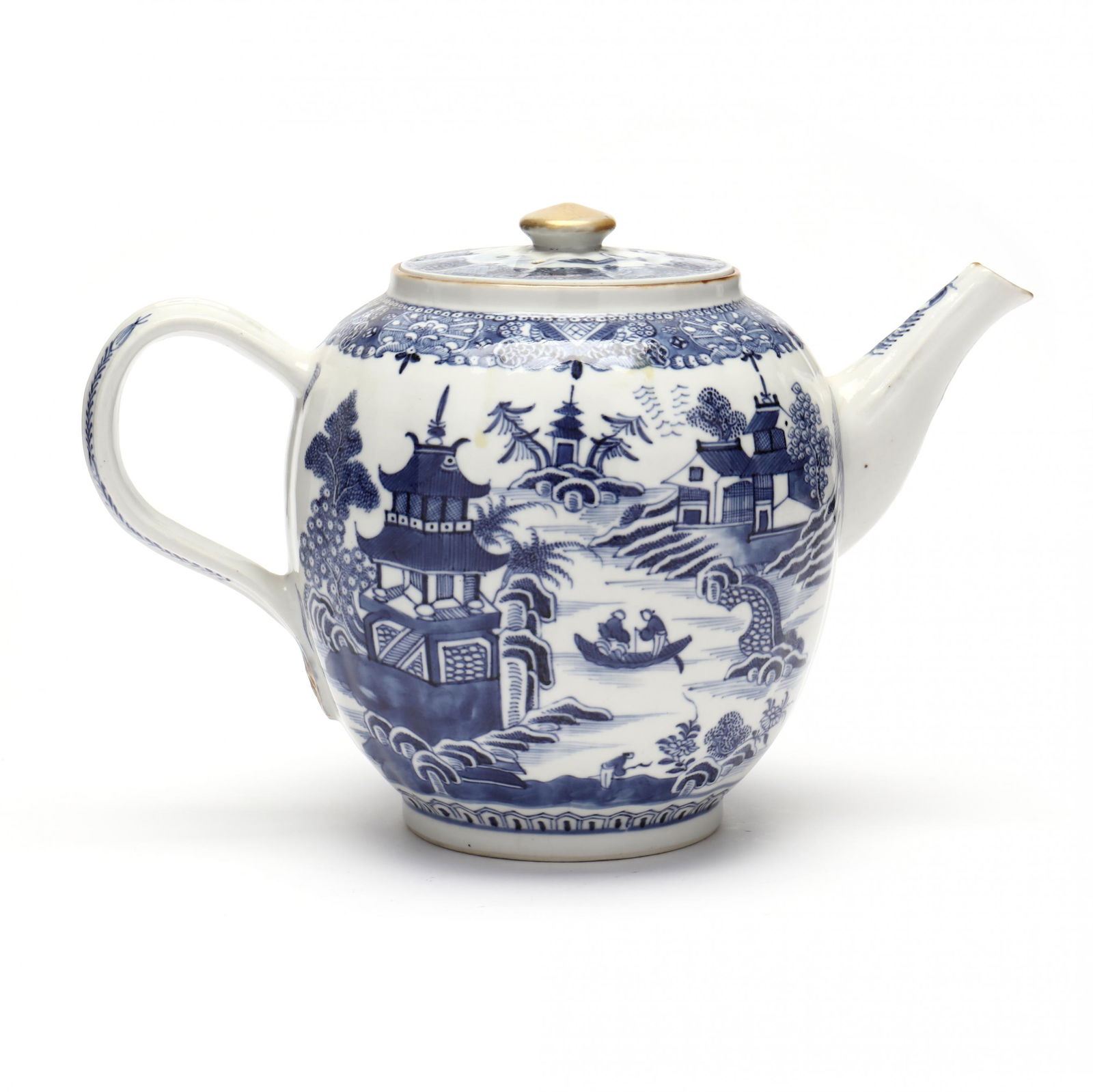 A Chinese Blue and White Export Porcelain Teapot (1 of 8)