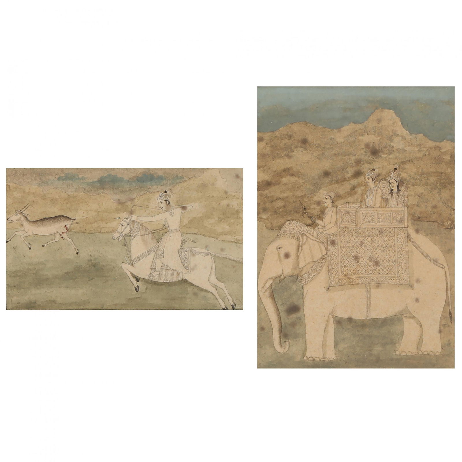 Two Indian Miniature Paintings (1 of 8)