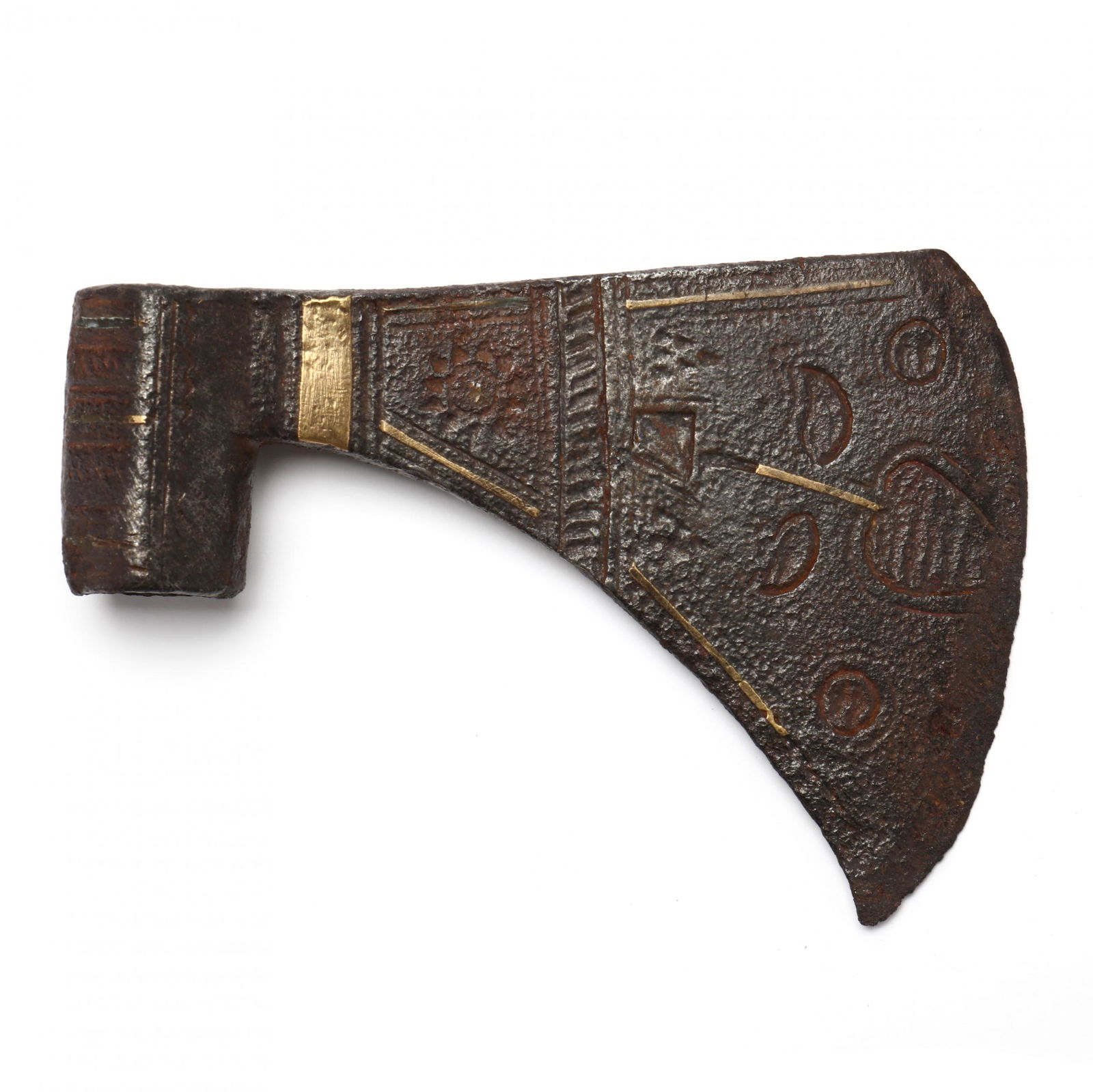 Eurasian Iron Axe Head With Gold Inlays (1 of 4)
