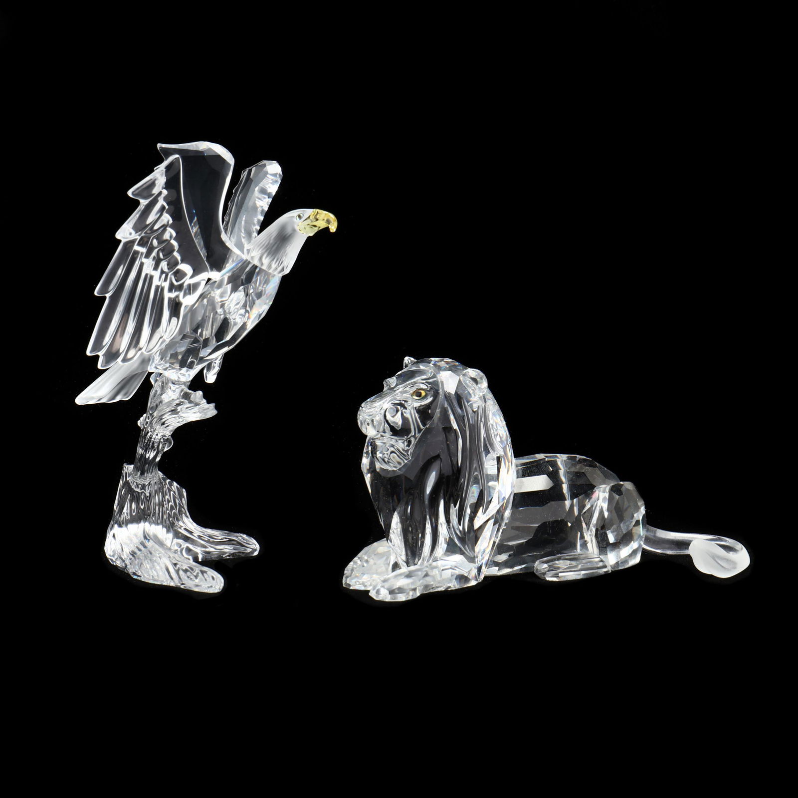 Swarovski Crystal Lion and Bald Eagle (1 of 10)