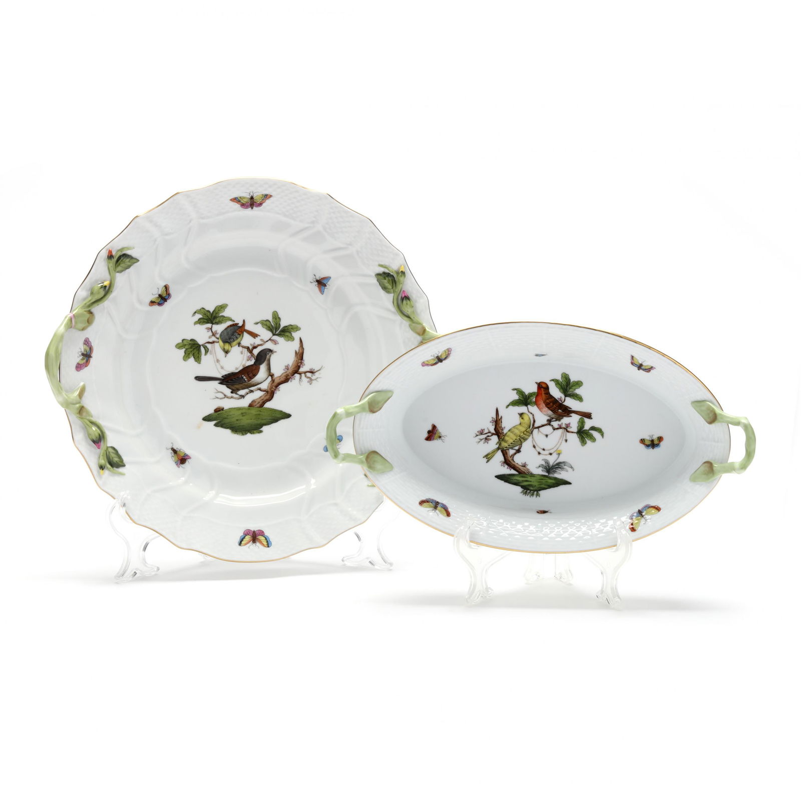 Two Herend Porcelain  Rothschild Bird  Serving Dishes (1 of 8)