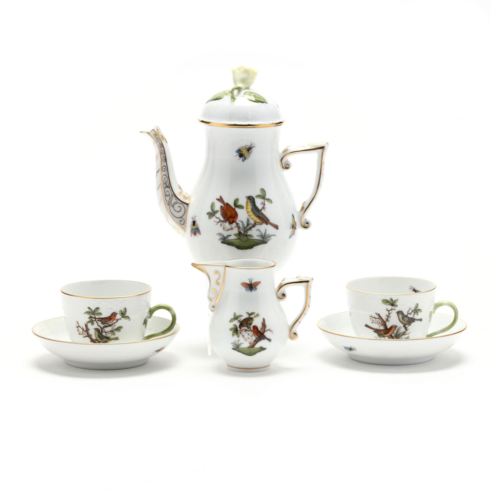 Herend Porcelain  Rothschild Bird   Small Coffee Service Pour Deux (1 of 6)