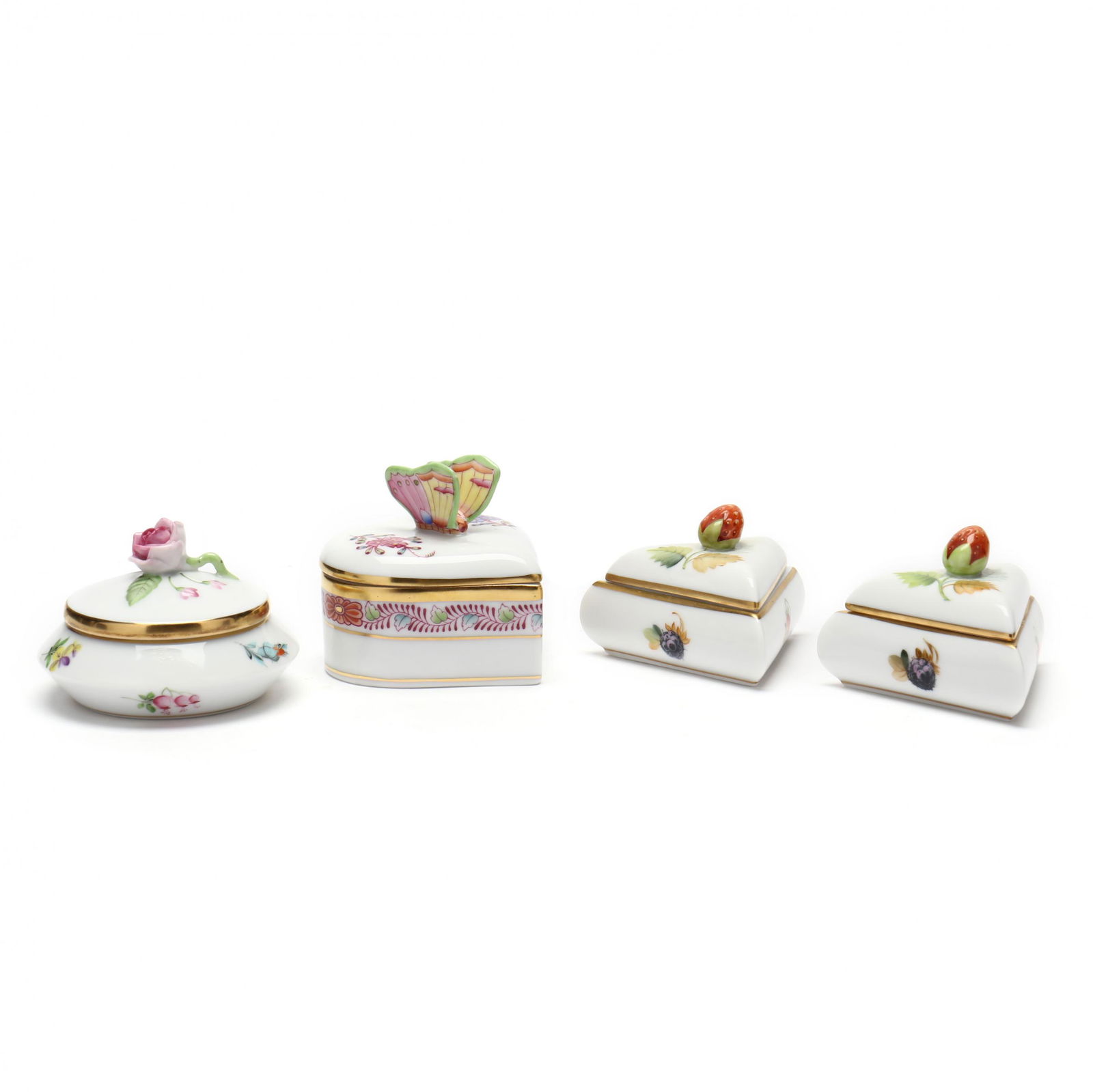 Four Herend Porcelain Boxed Editions Trinket Boxes (1 of 9)