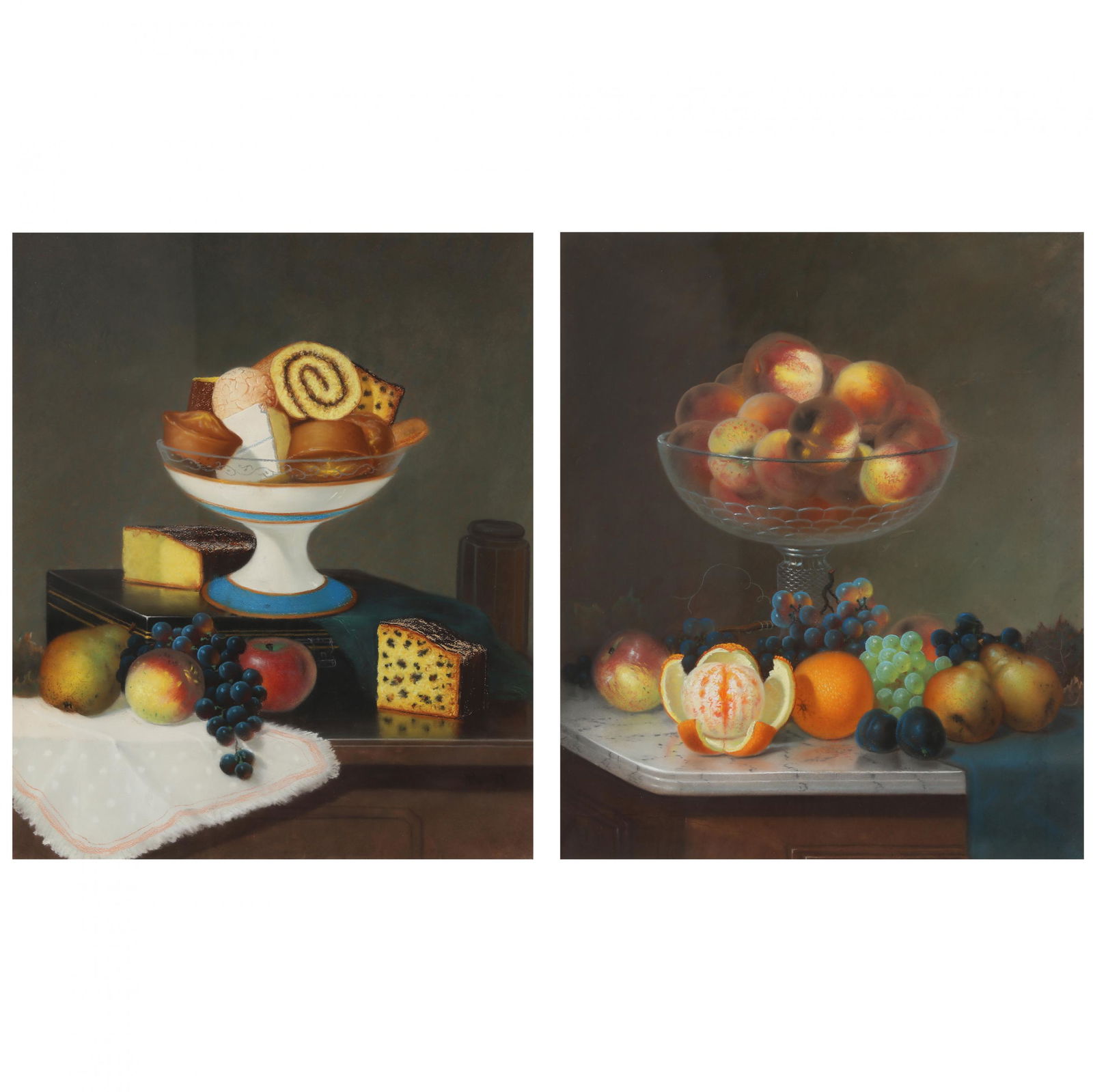 American School (19th century), A Pair of Still Life Paintings (1 of 9)