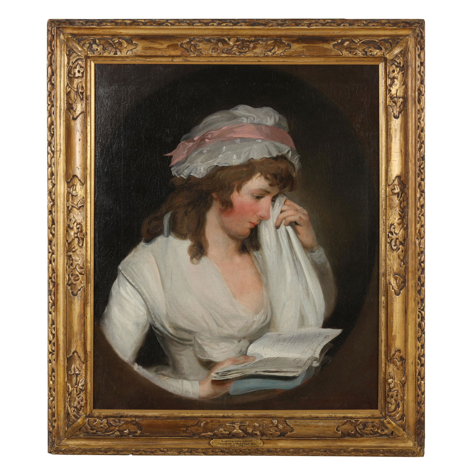 Francis Wheatley, R. A. (1747-1801), Tears for Romeo & Juliet: Francis Wheatley, R. A. (1747-1801), Tears for Romeo & Julietoil on canvas (lined), unsigned, painted in a feigned oval, presented in a gilt frame with gallery plaque. Stretcher size 28 x 23 in.; Fram