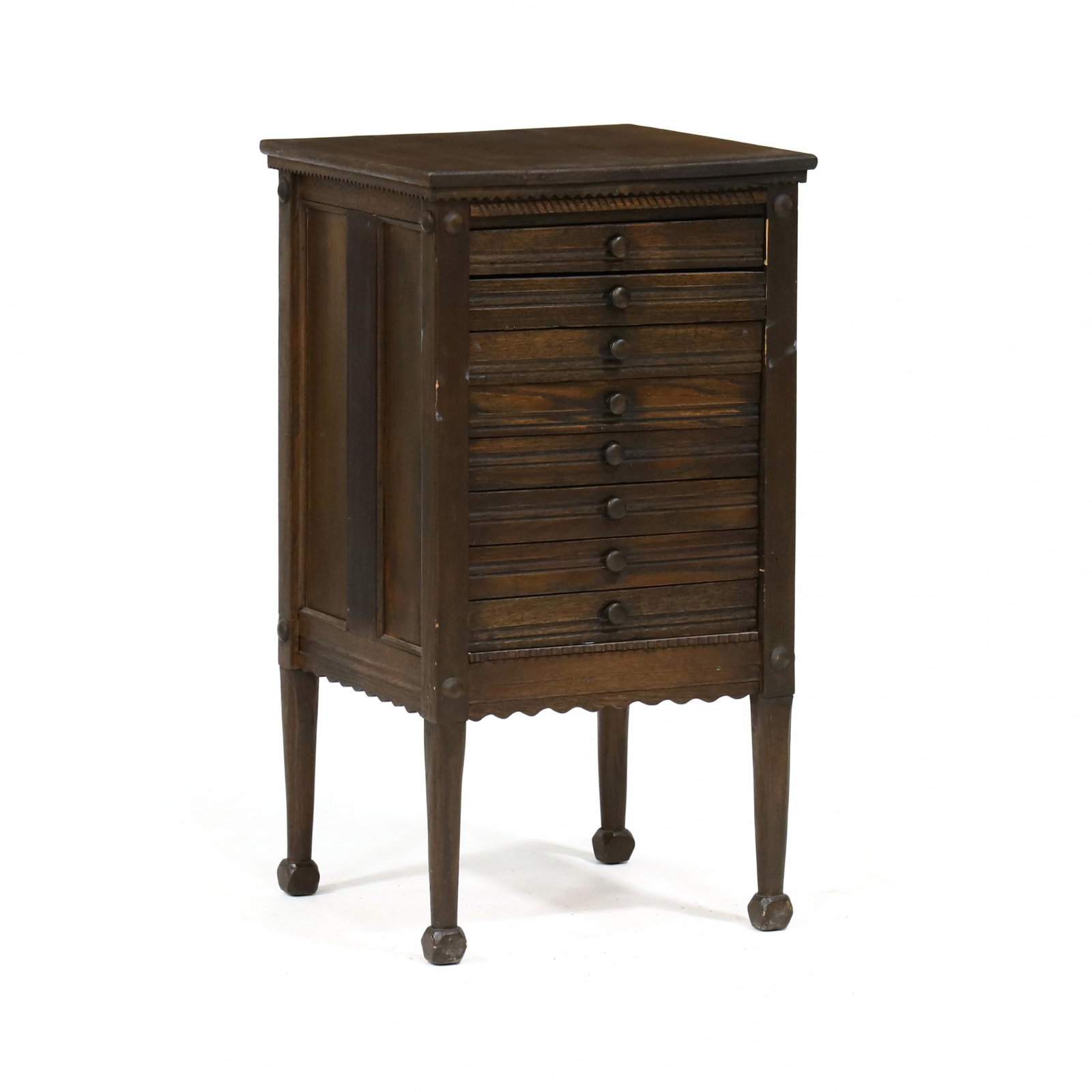 Vintage English Oak Collectors Stand of Drawers (1 of 5)
