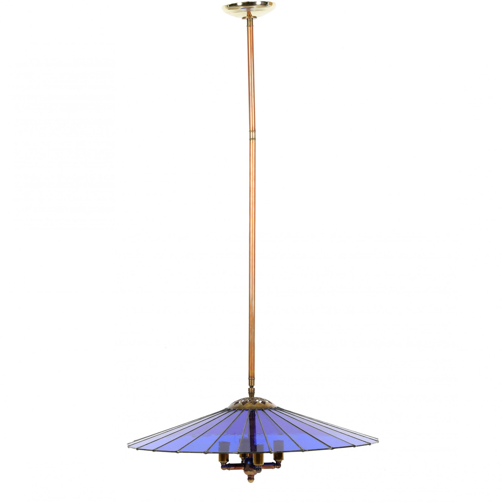 Industrial Leaded Glass Pendant Light (1 of 7)