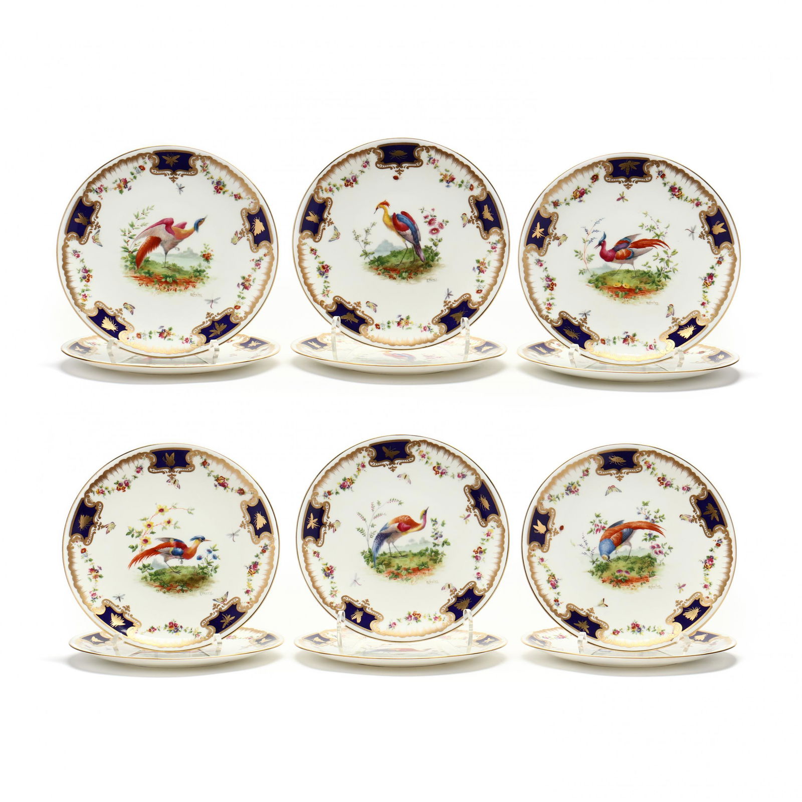 Twelve Royal Doulton Exotic Bird Porcelain Cabinet Plates (1 of 10)