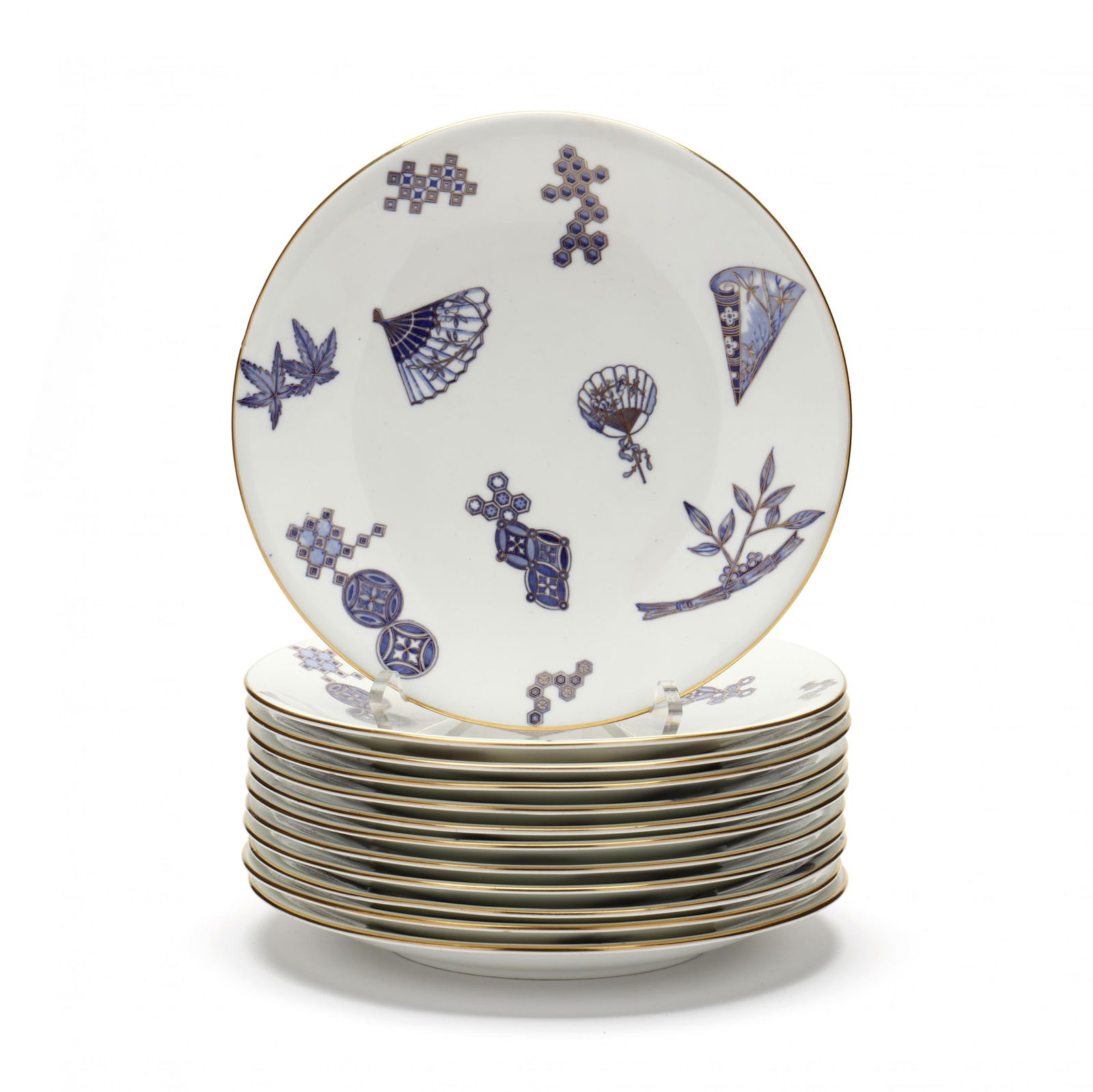 Set of Twelve Royal Worcester for Tiffany & Co. Dessert Plates (1 of 6)