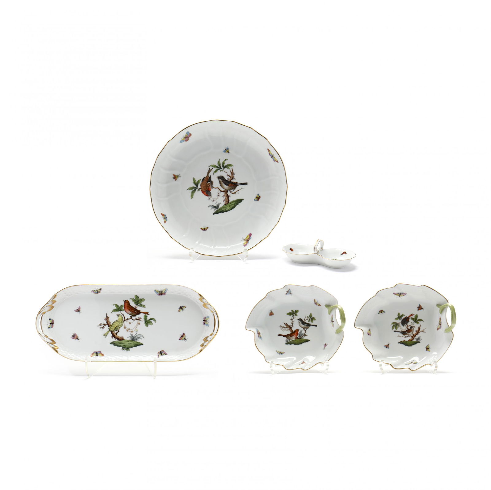 Five Herend  Rothschild Bird   Serving Pieces (1 of 10)