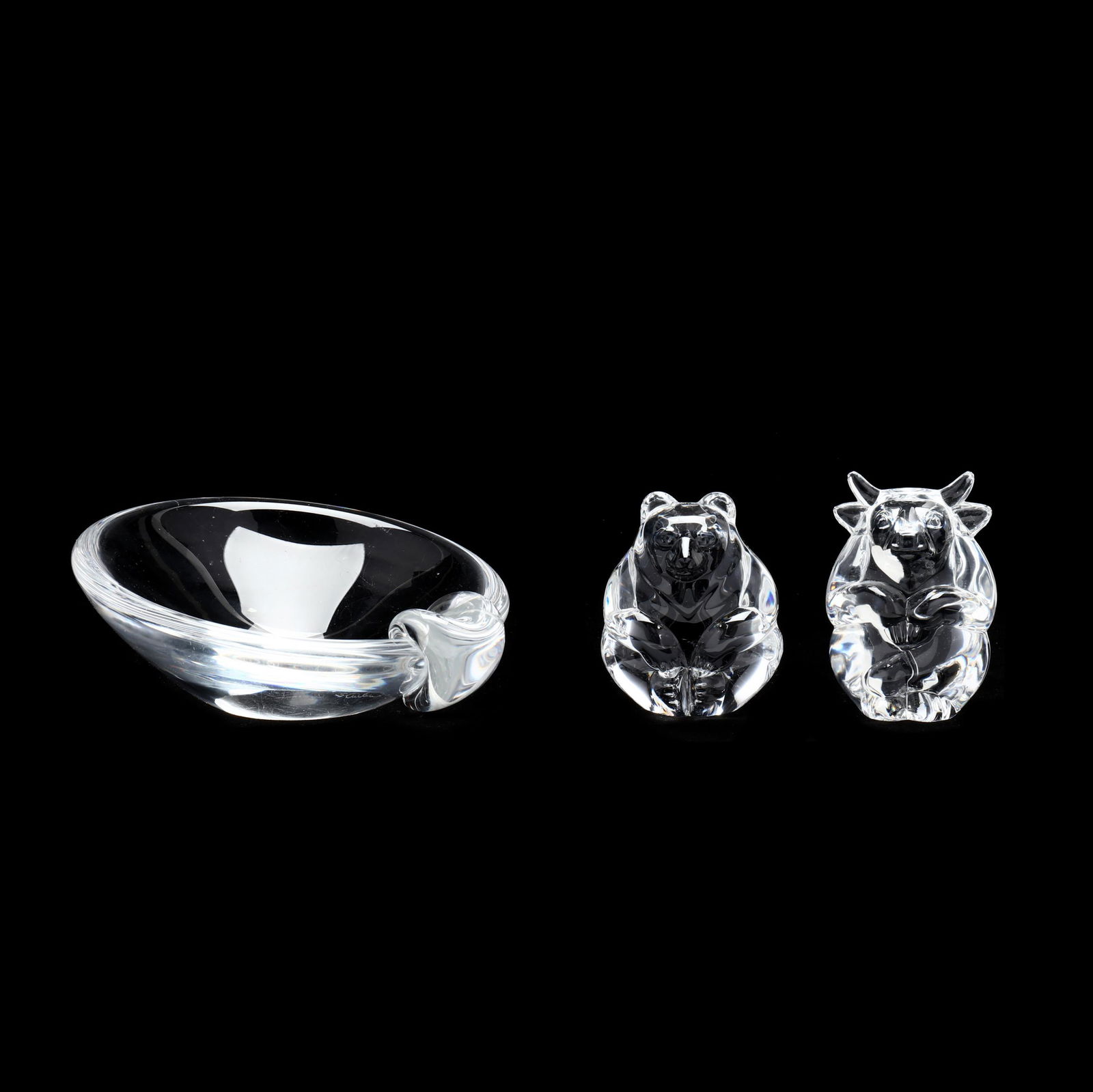 Steuben, Crystal Bowl and Two Hand Coolers (1 of 7)