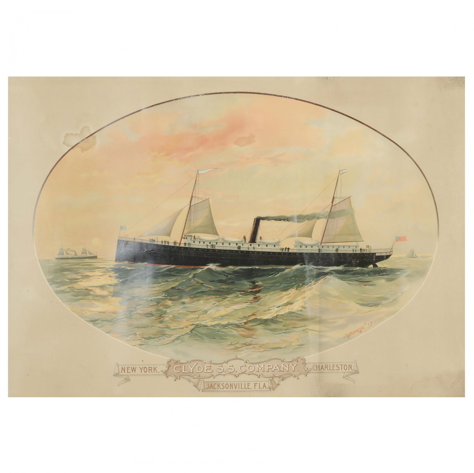 J. O. Davidson (19th Century),  SS Clyde, Shipping Company (1 of 8)