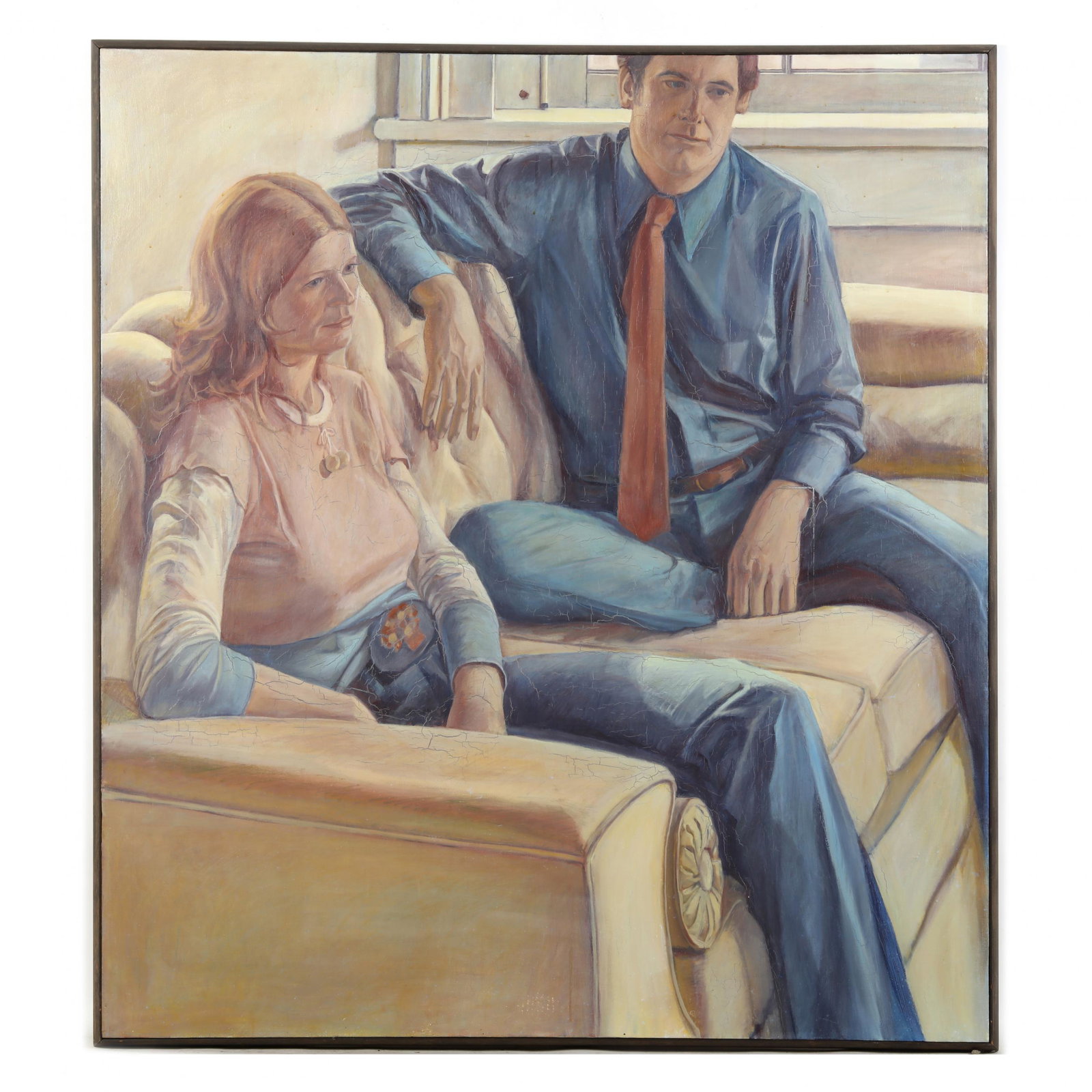 Henry Cleveland Ransom, Jr. (American, b. 1942), Clarence's Observation: Henry Cleveland Ransom, Jr. (American, b. 1942), Clarence's Observation oil on canvas, retaining gallery labels to verso, framed. Frame dimensions 61 3/8 x 55 in. From the Collection of the late Dr. &