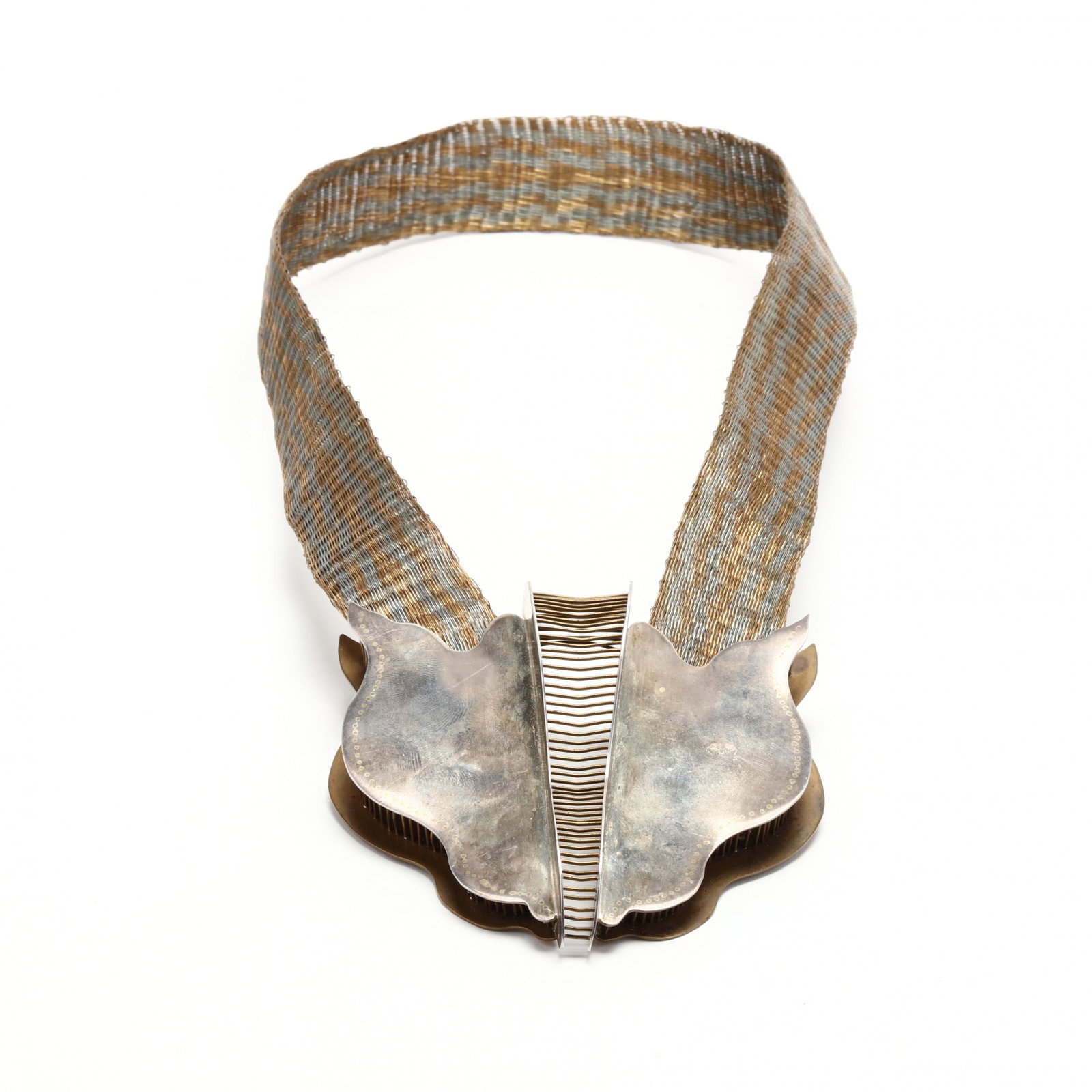 Woven Mixed Metal Necklace (1 of 6)
