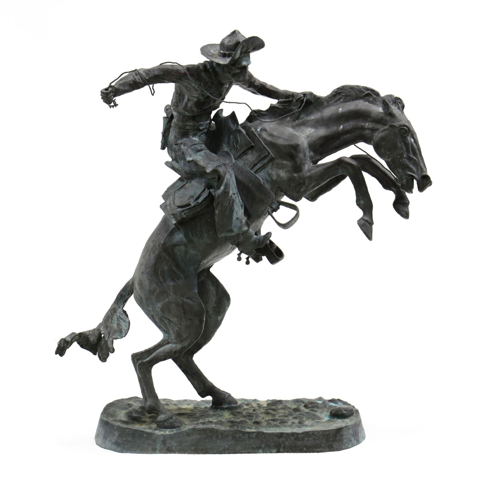 after Frederic Remington, Monumental Bronze  Bronco Buster (1 of 10)