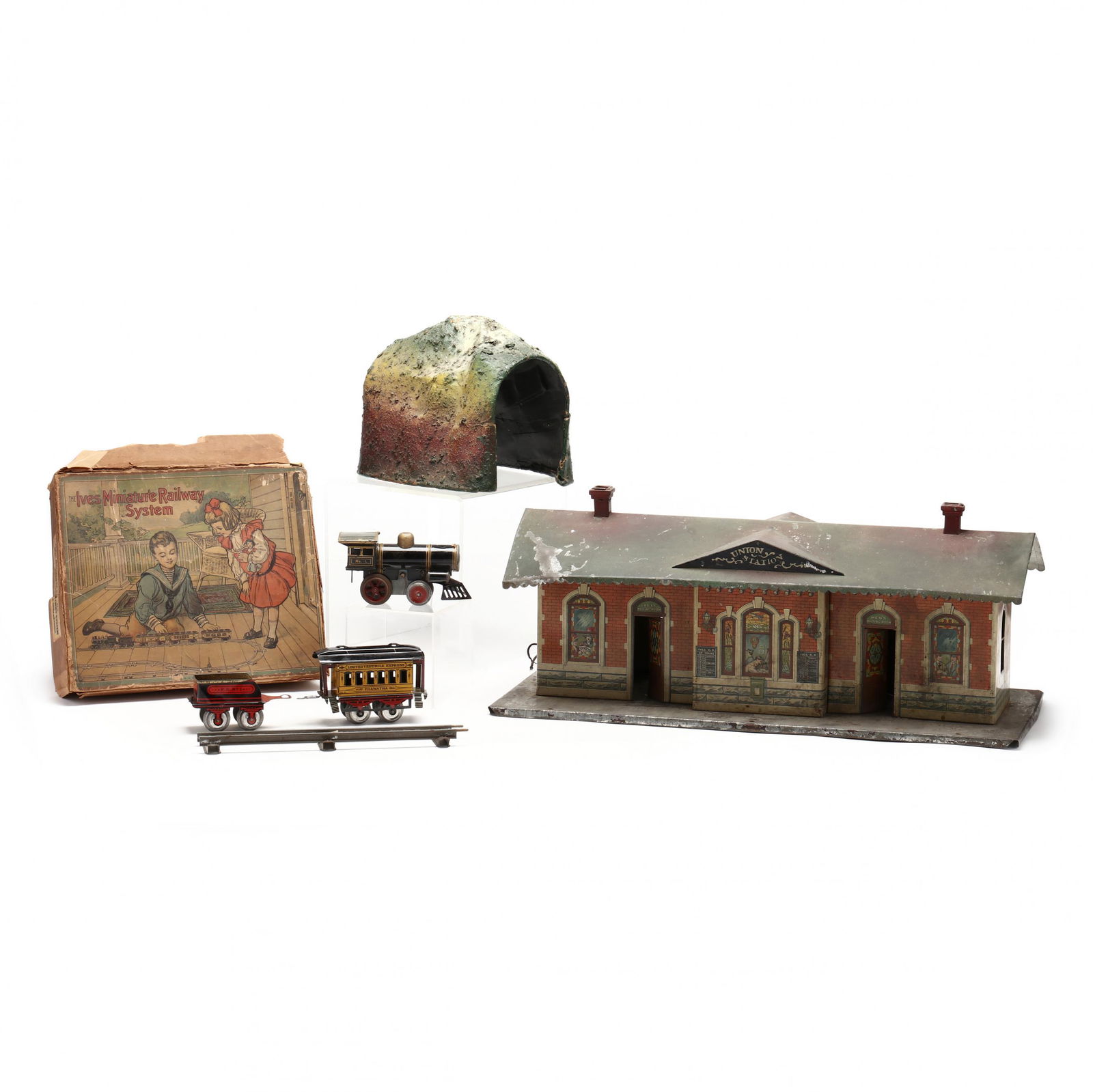 Early Train and Accessories by Ives, "O" Gauge (1 of 10)