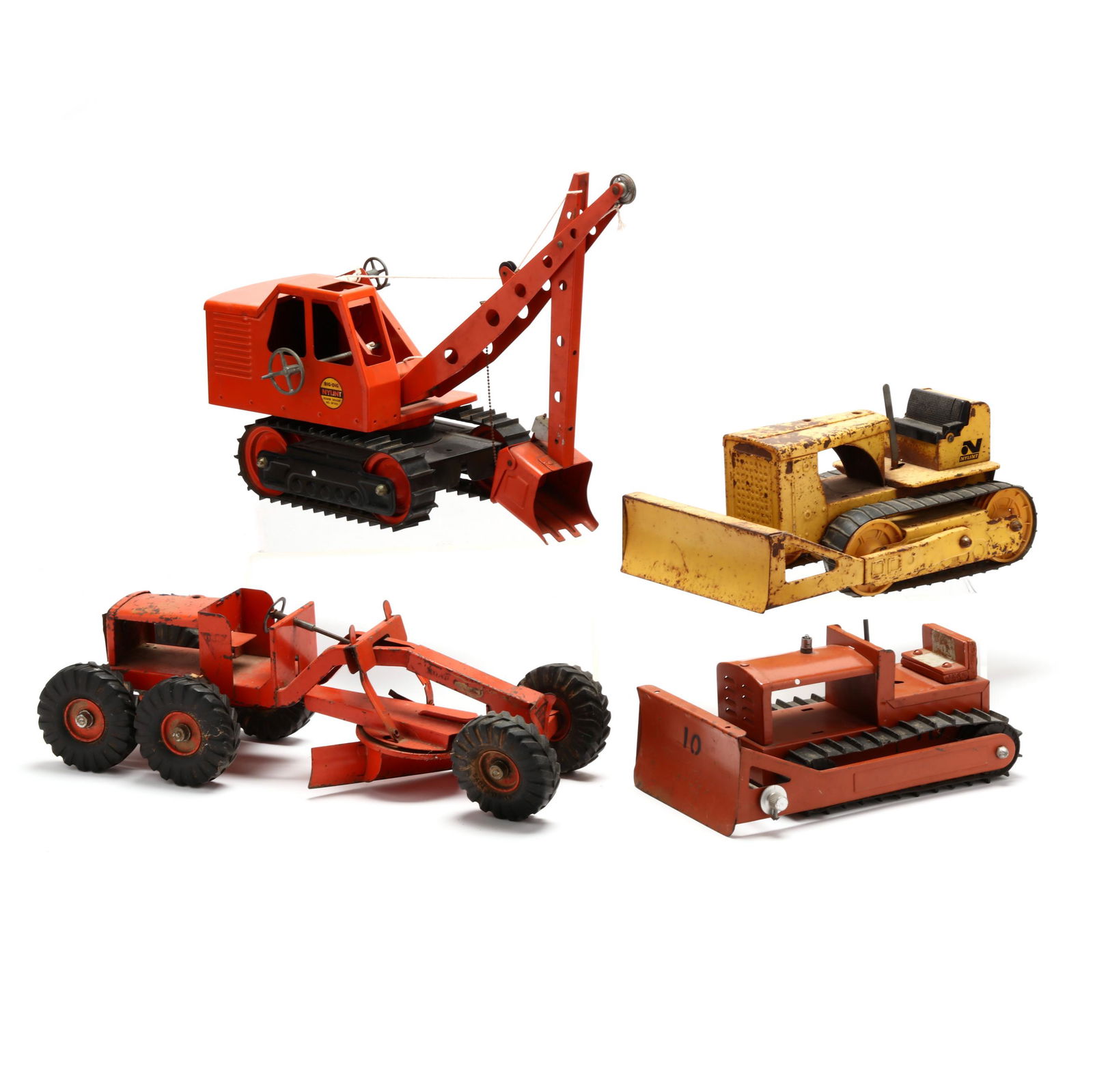 Four Vintage Nylint Construction Toys