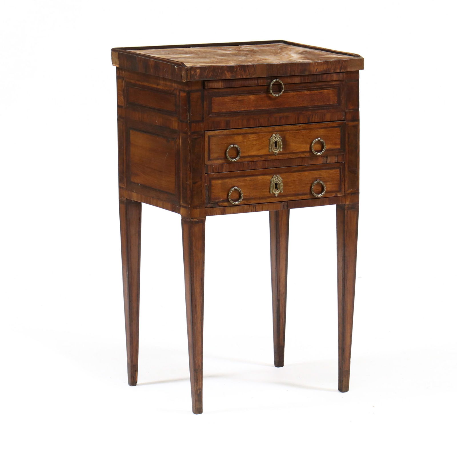 Antique French Inlaid Stone Top Writing Stand (1 of 9)