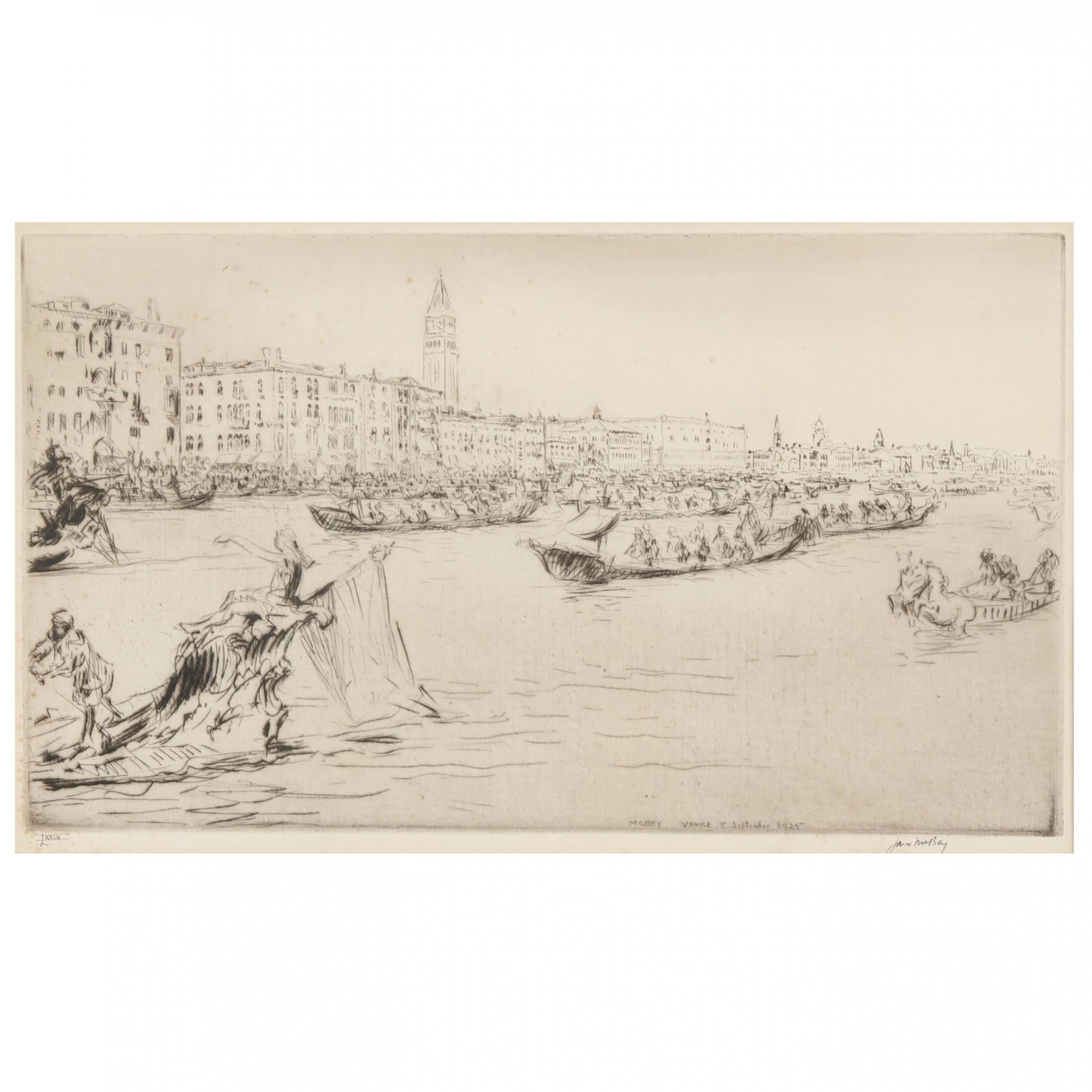 James McBey (Scottish, 1883-1959),  Venice (1 of 6)