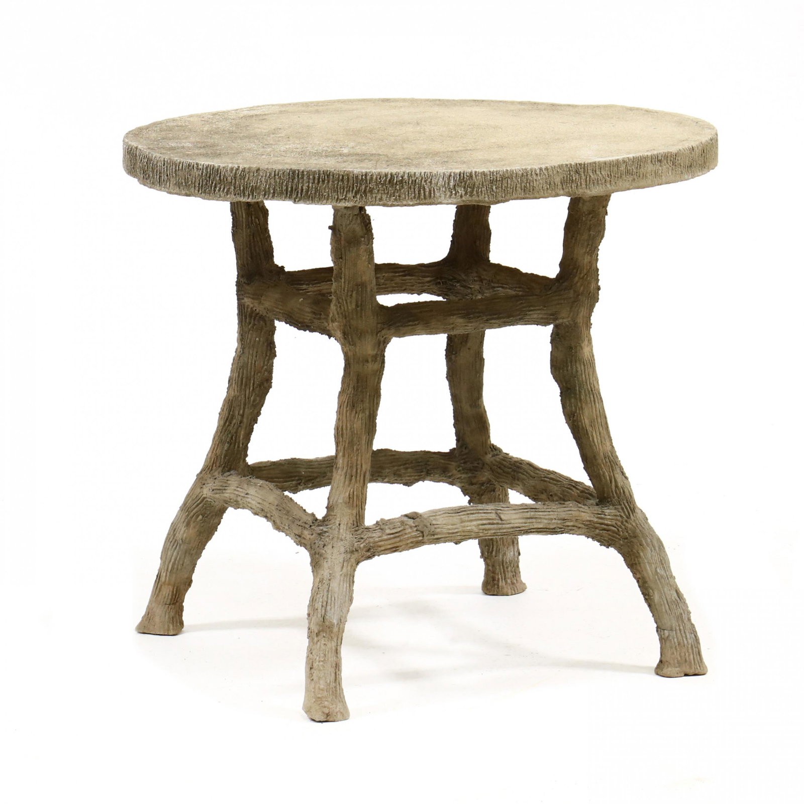 Cast Stone Faux Bois Table (1 of 3)