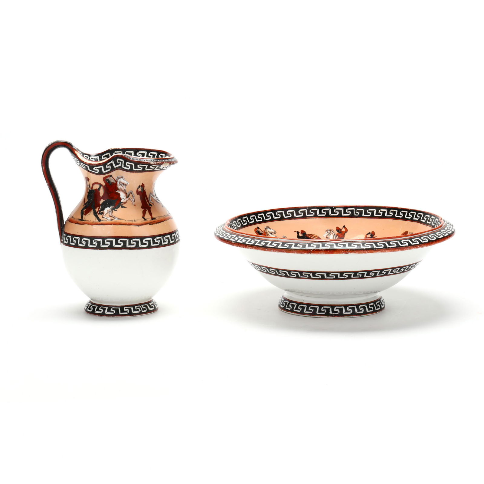 Antique Copeland  Elgin  Pattern Footed Bowl and Pitcher (1 of 9)