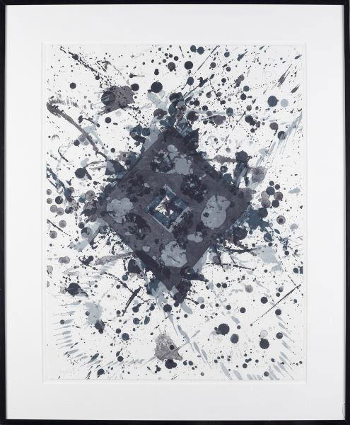 Sam Francis (Am., 1923-1994), Untitled: Sam Francis (Am., 1923-1994), Untitled lithograph on paper, pencil signed lower right with circular blind stamp, edition 22/150, in steel frame. From the 1980 Presidential Re-Election Portfolio of Jim