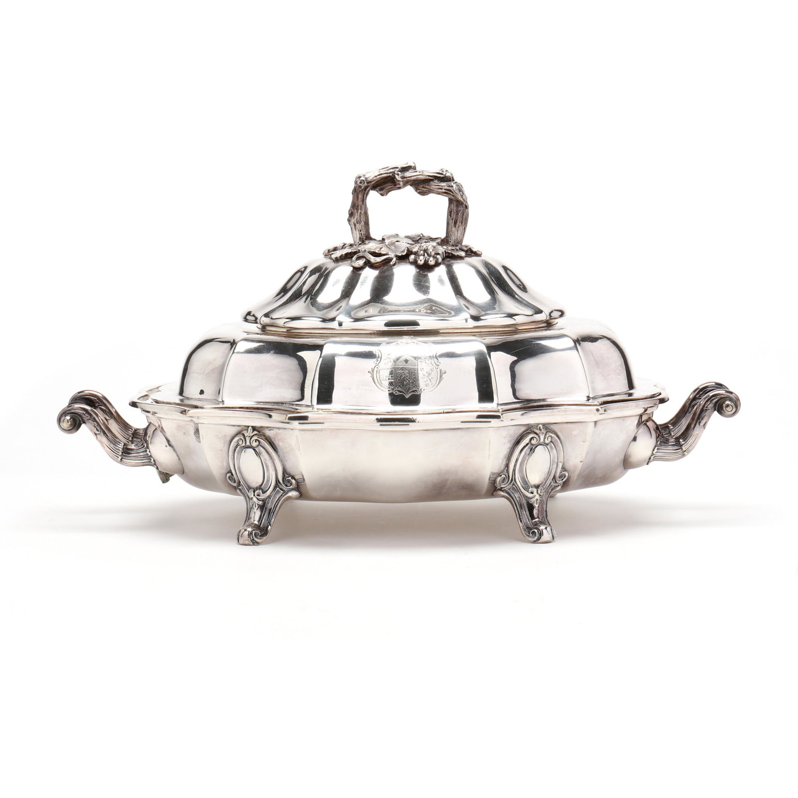 An Antique English Silverplate Warming Dish with Cover (1 of 8)