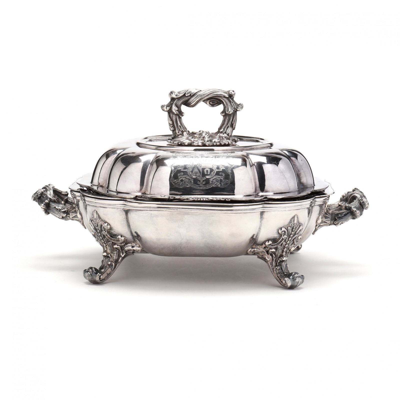 Old Sheffield Plate Covered Warming Dish (1 of 11)