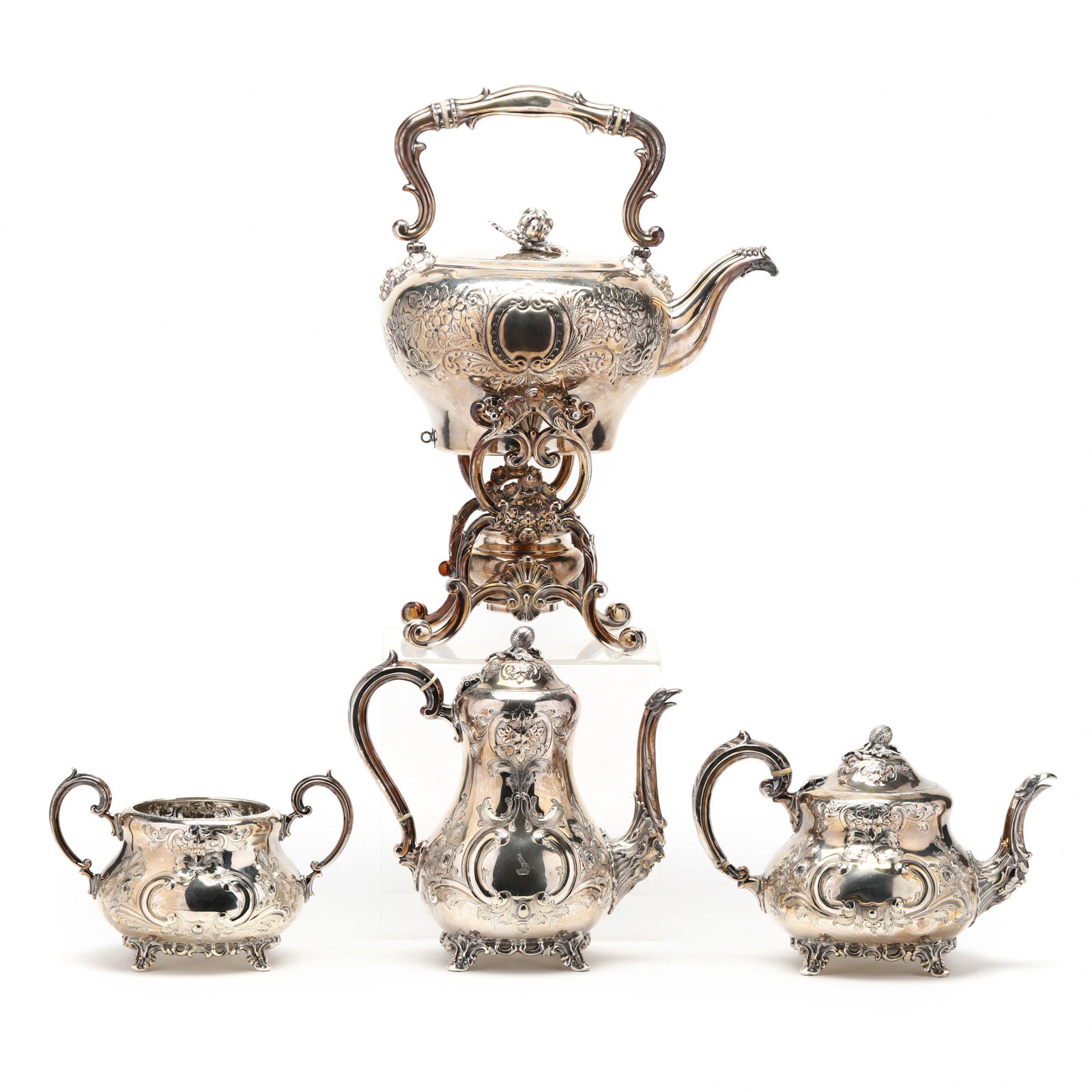 An Assembled Continental Silverplate Coffee and Tea Service (1 of 15)