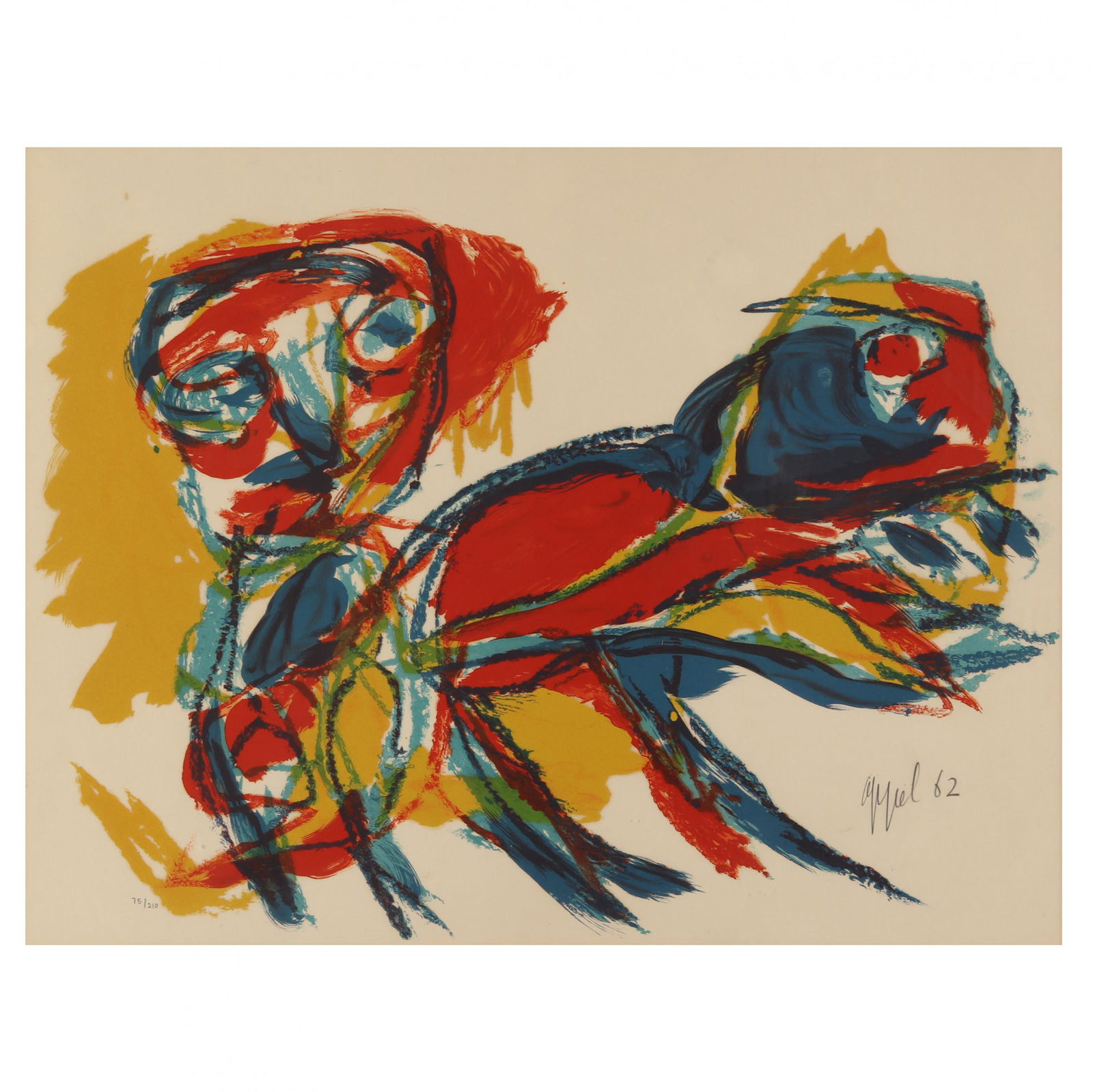 Karel Appel (Dutch, 1921-2006),  Figure Composition (1 of 6)