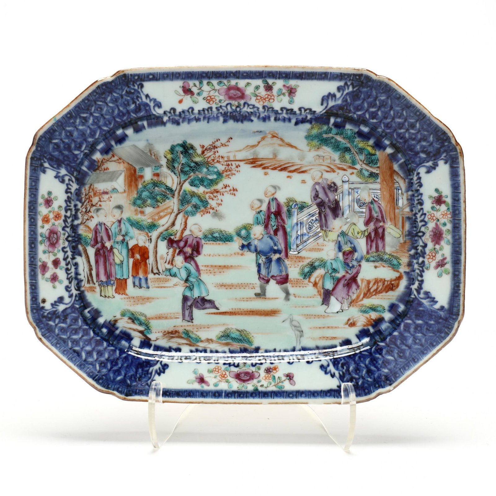 A Chinese Export Porcelain Rose Mandarin Serving Platter (1 of 3)