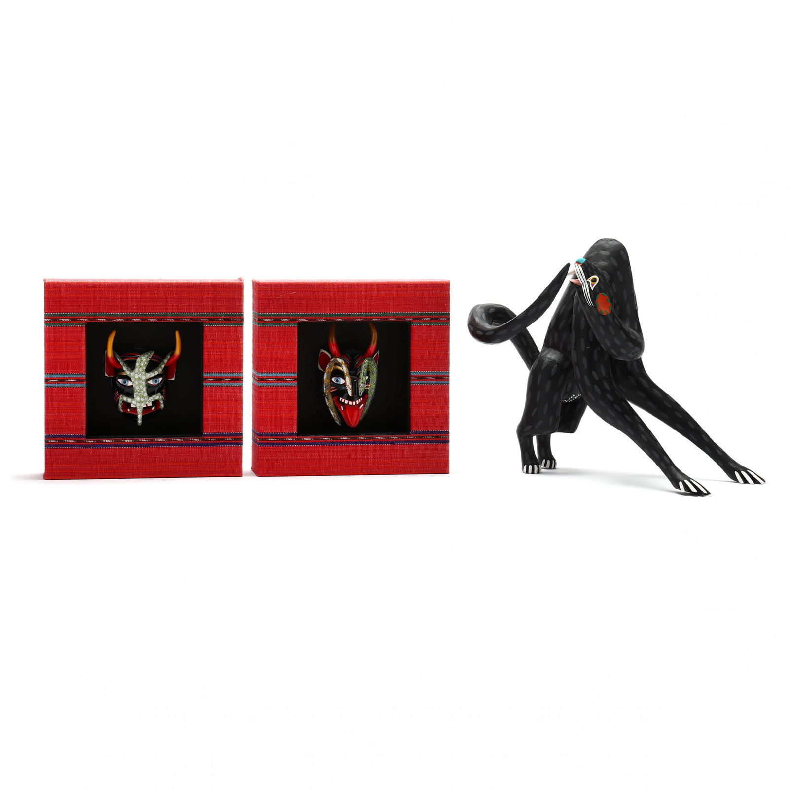 Three Contemporary Mexican Folk Art Wood Carvings (1 of 7)