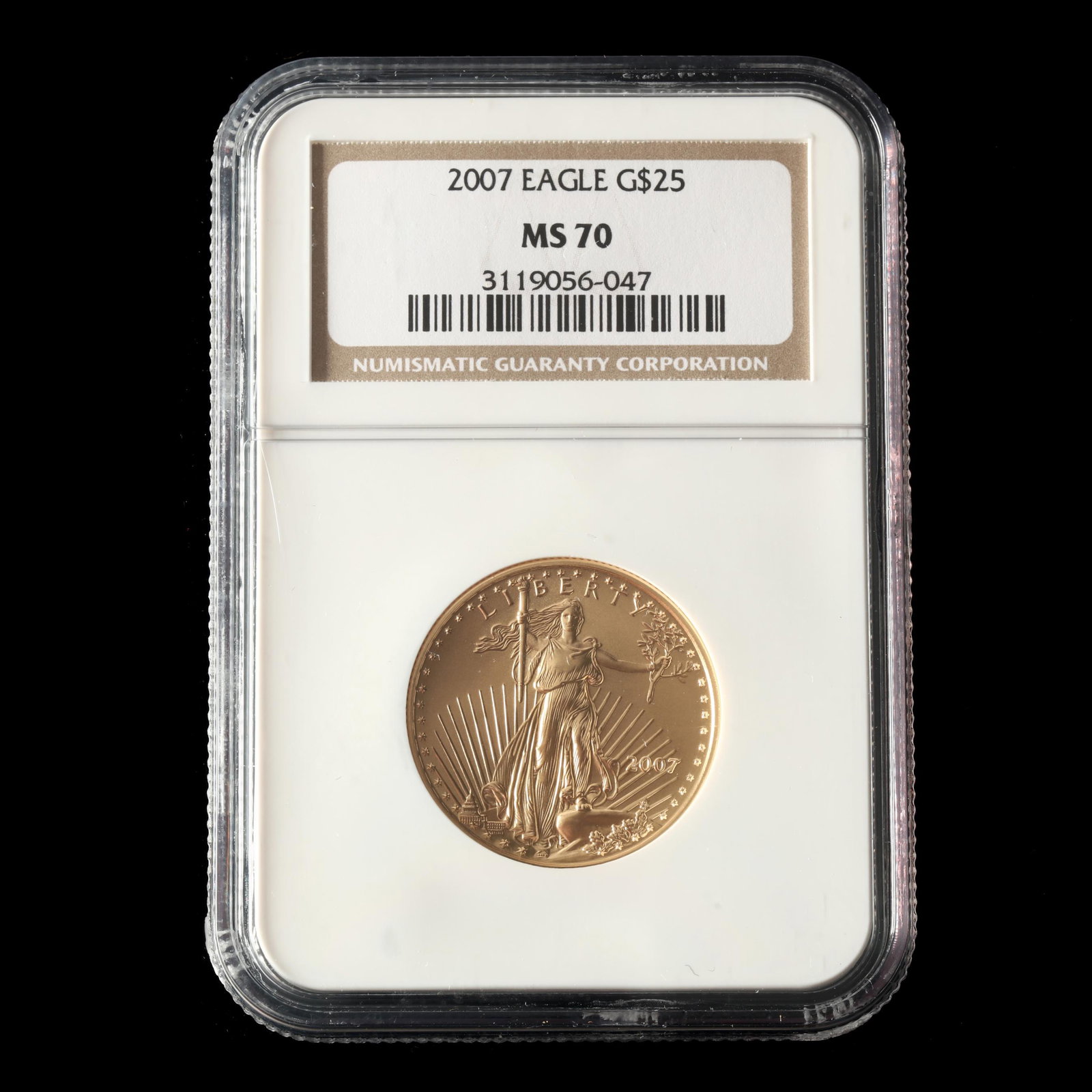 2007 $25 Gold American Eagle Bullion Coin, NGC MS70 (1 of 2)