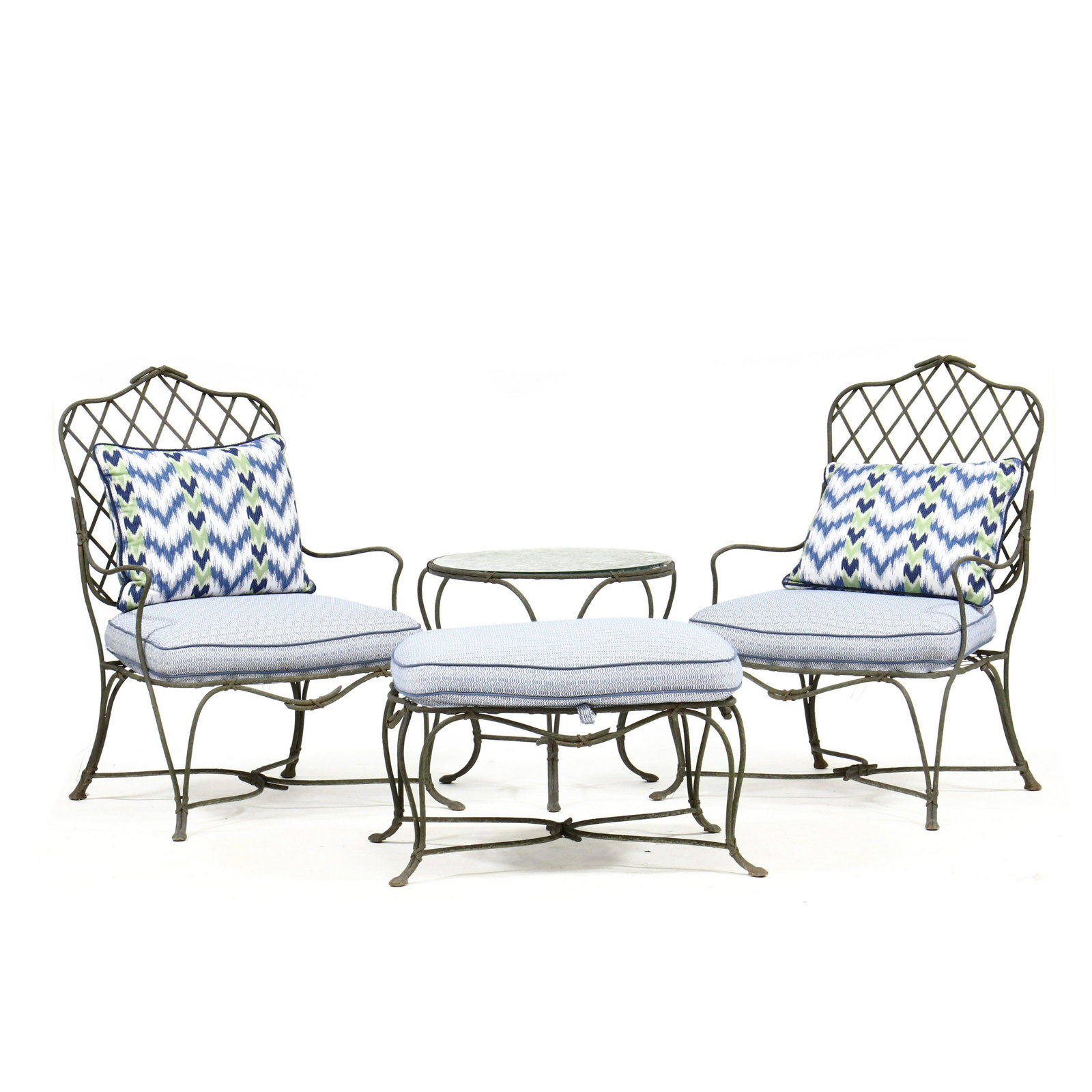 Gregorius Pineo, Pair of Twig Armchairs, Ottoman and Side Table (1 of 4)